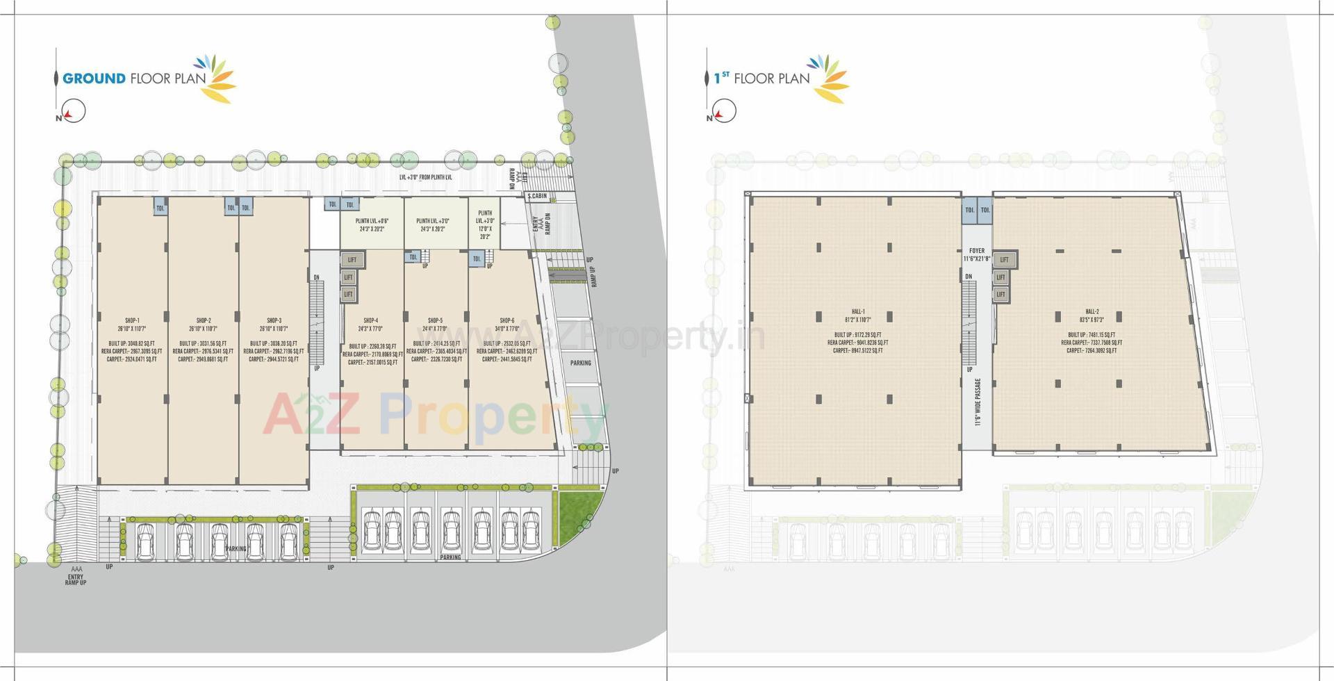 Layout of real estate project Ariane Legacy located at Adalaj, Gandhinagar, Gujarat