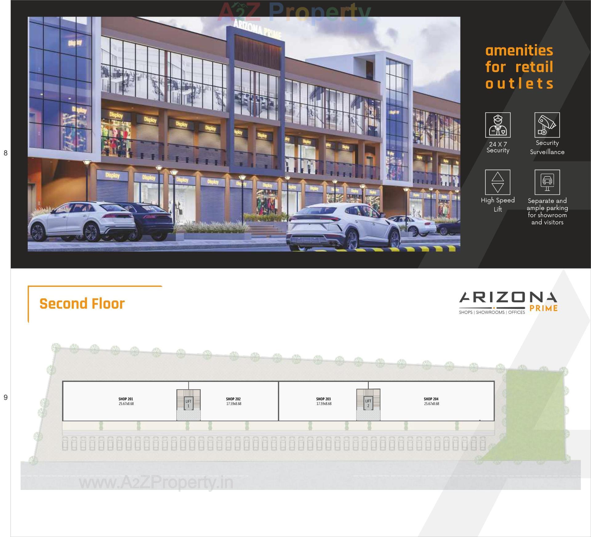 Layout of real estate project Arizona Prime located at Mansa, Gandhinagar, Gujarat