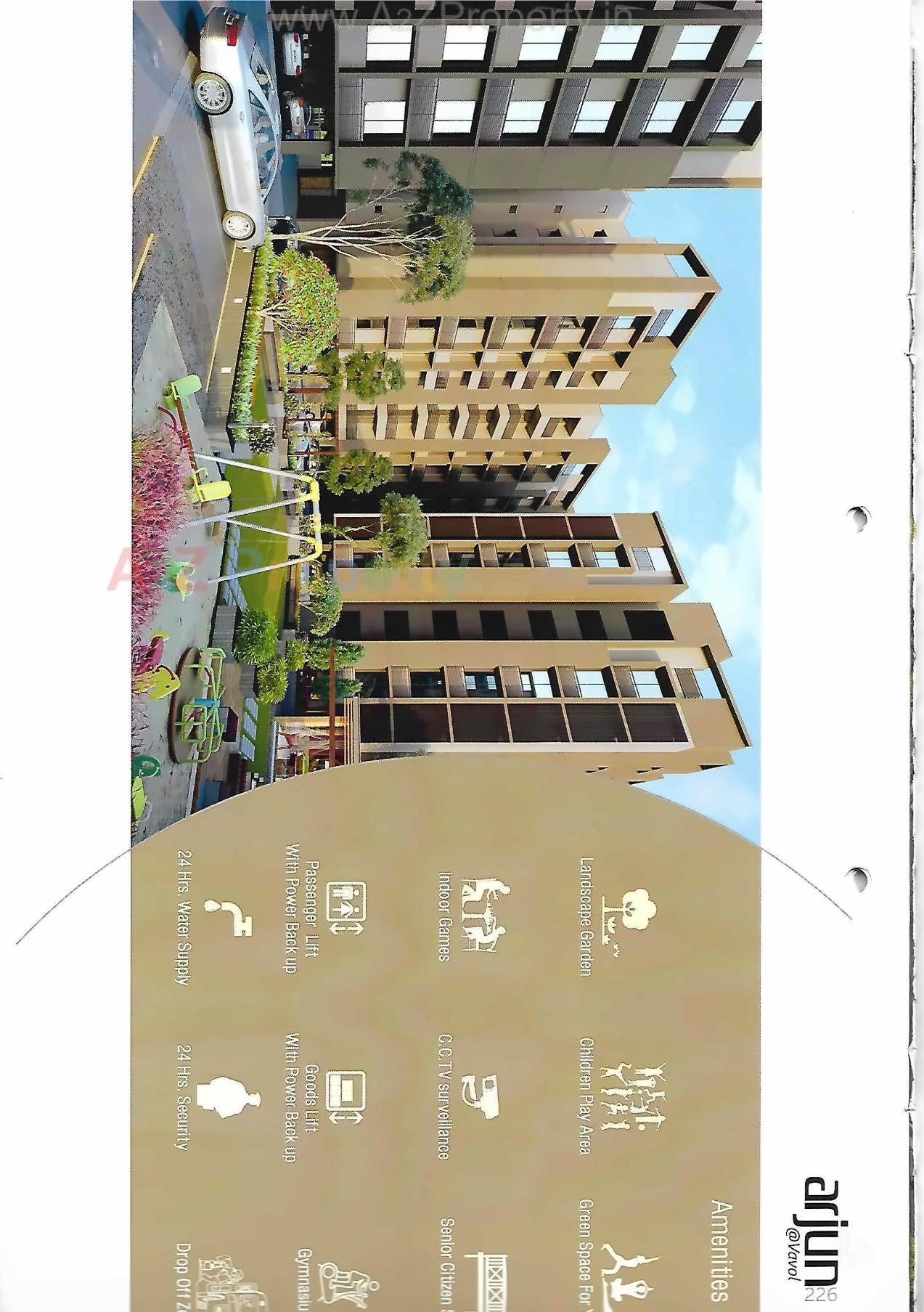 3D Elevation of real estate project Arjun 2 located at Vavol, Gandhinagar, Gujarat