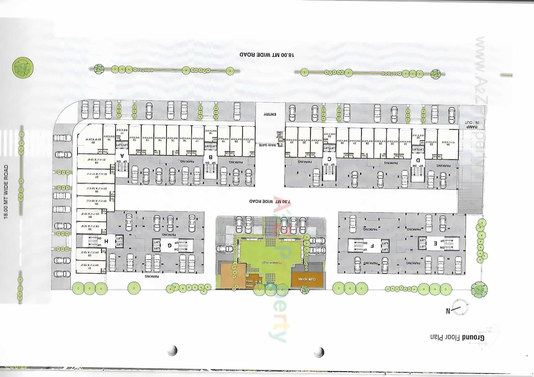 Layout of real estate project Arjun 2 located at Vavol, Gandhinagar, Gujarat