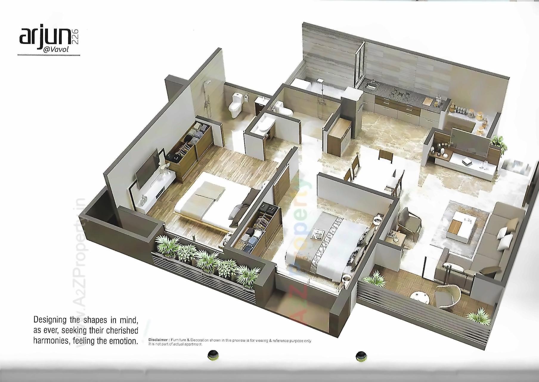 Layout of real estate project Arjun 2 located at Vavol, Gandhinagar, Gujarat