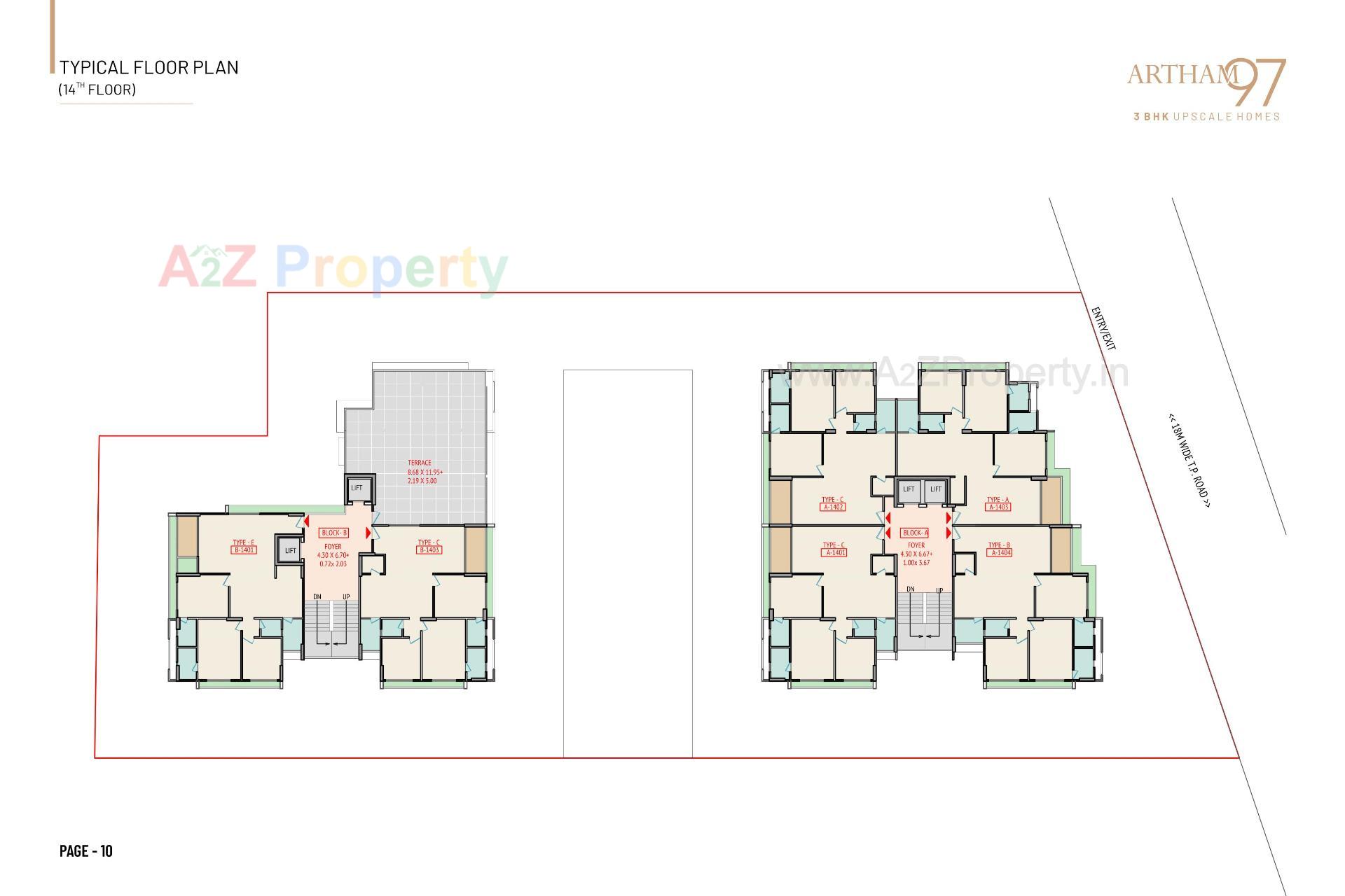 Layout of real estate project Artham located at Khoraj, Gandhinagar, Gujarat