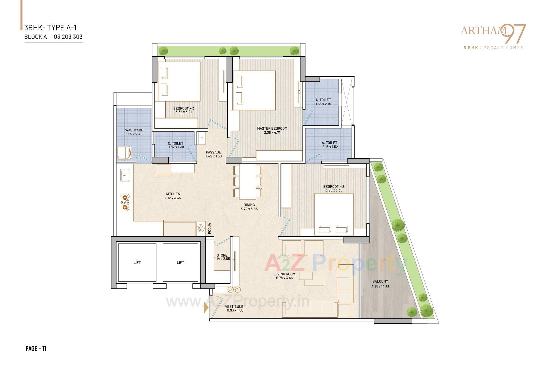 Layout of real estate project Artham located at Khoraj, Gandhinagar, Gujarat