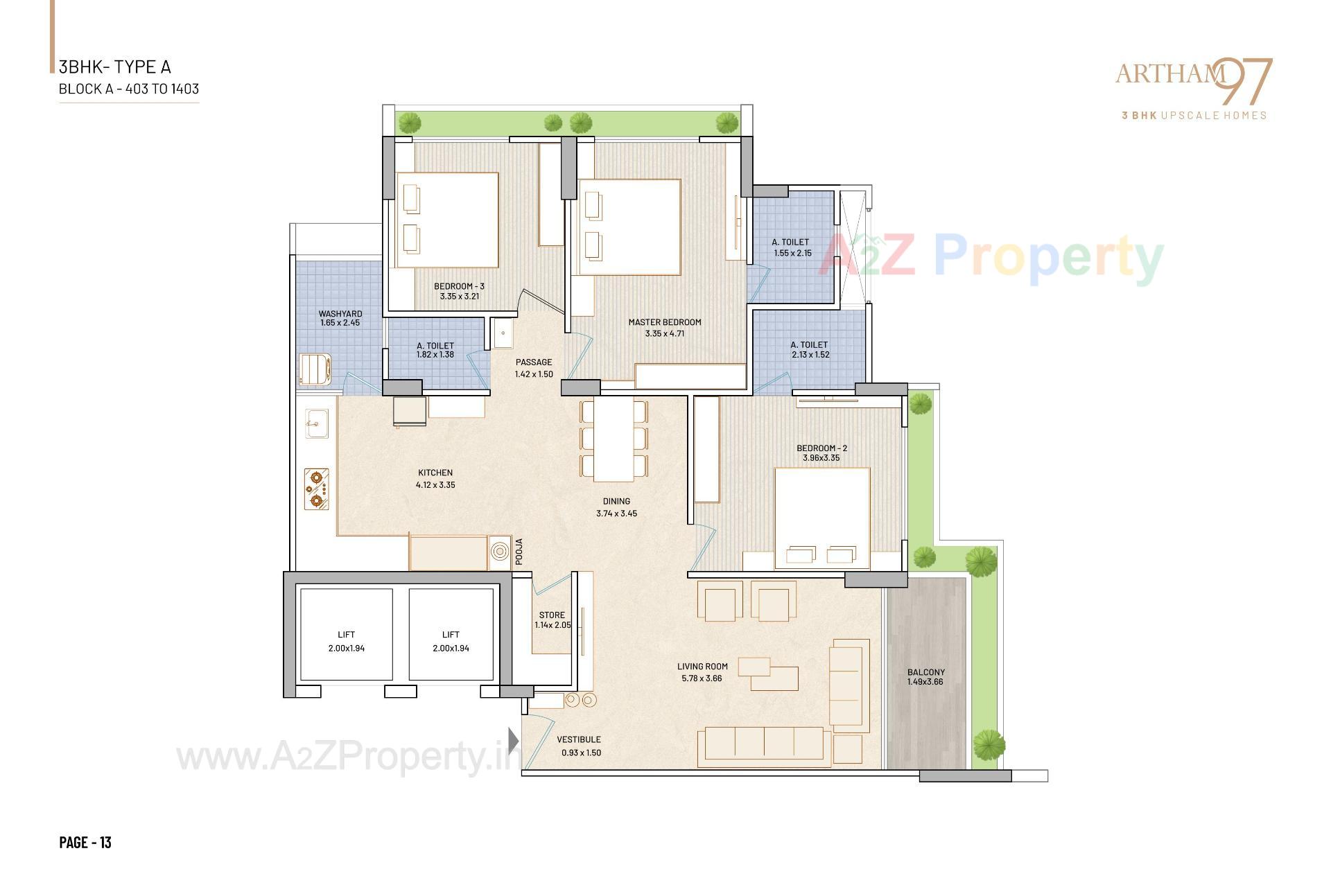 Layout of real estate project Artham located at Khoraj, Gandhinagar, Gujarat