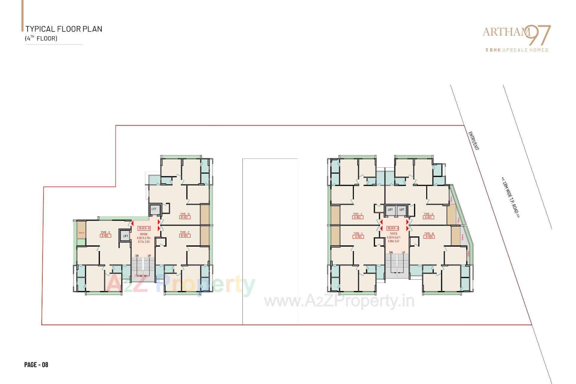 Layout of real estate project Artham located at Khoraj, Gandhinagar, Gujarat