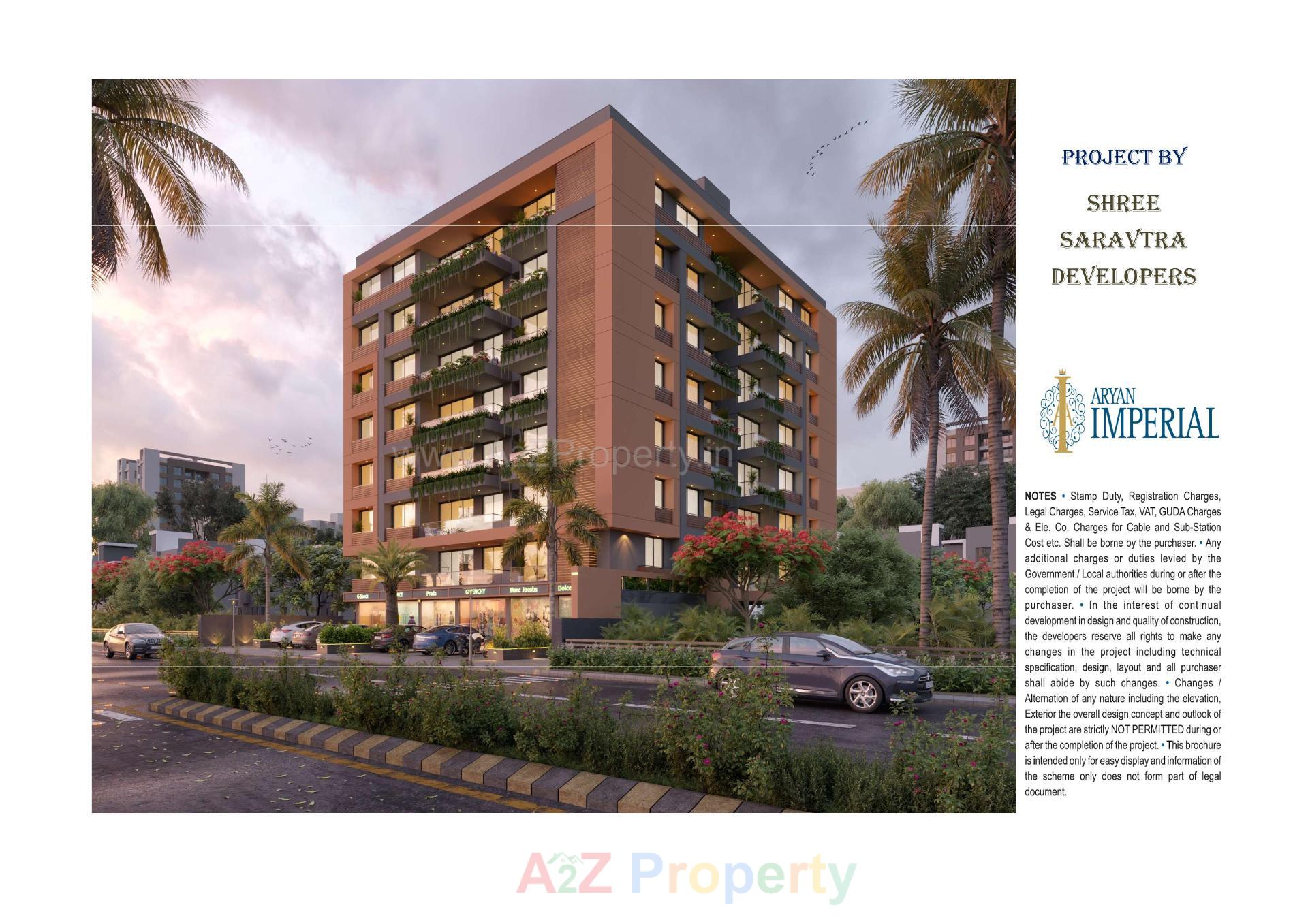 3D Elevation of real estate project Aryan Imperial located at Kudasan, Gandhinagar, Gujarat
