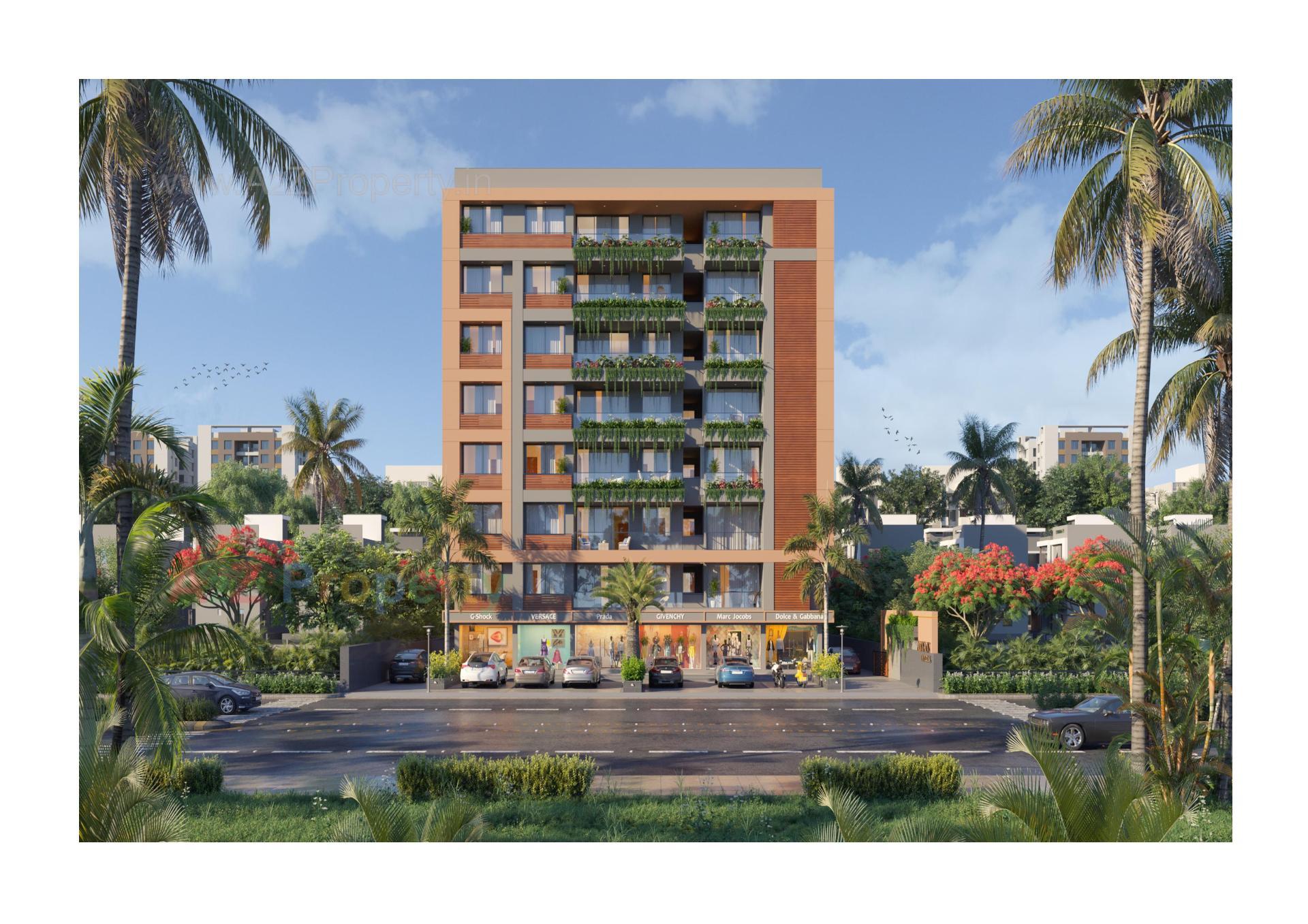 3D Elevation of real estate project Aryan Imperial located at Kudasan, Gandhinagar, Gujarat