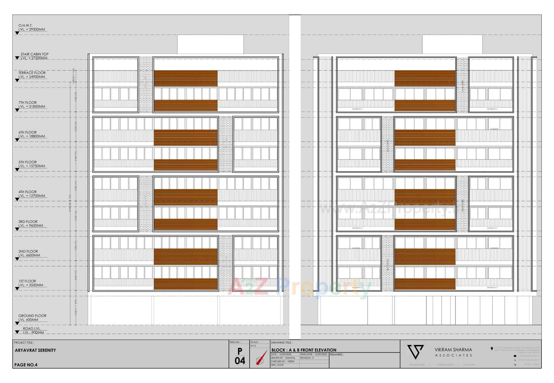 Layout of real estate project Aryavrat Serenity located at Borisana, Gandhinagar, Gujarat