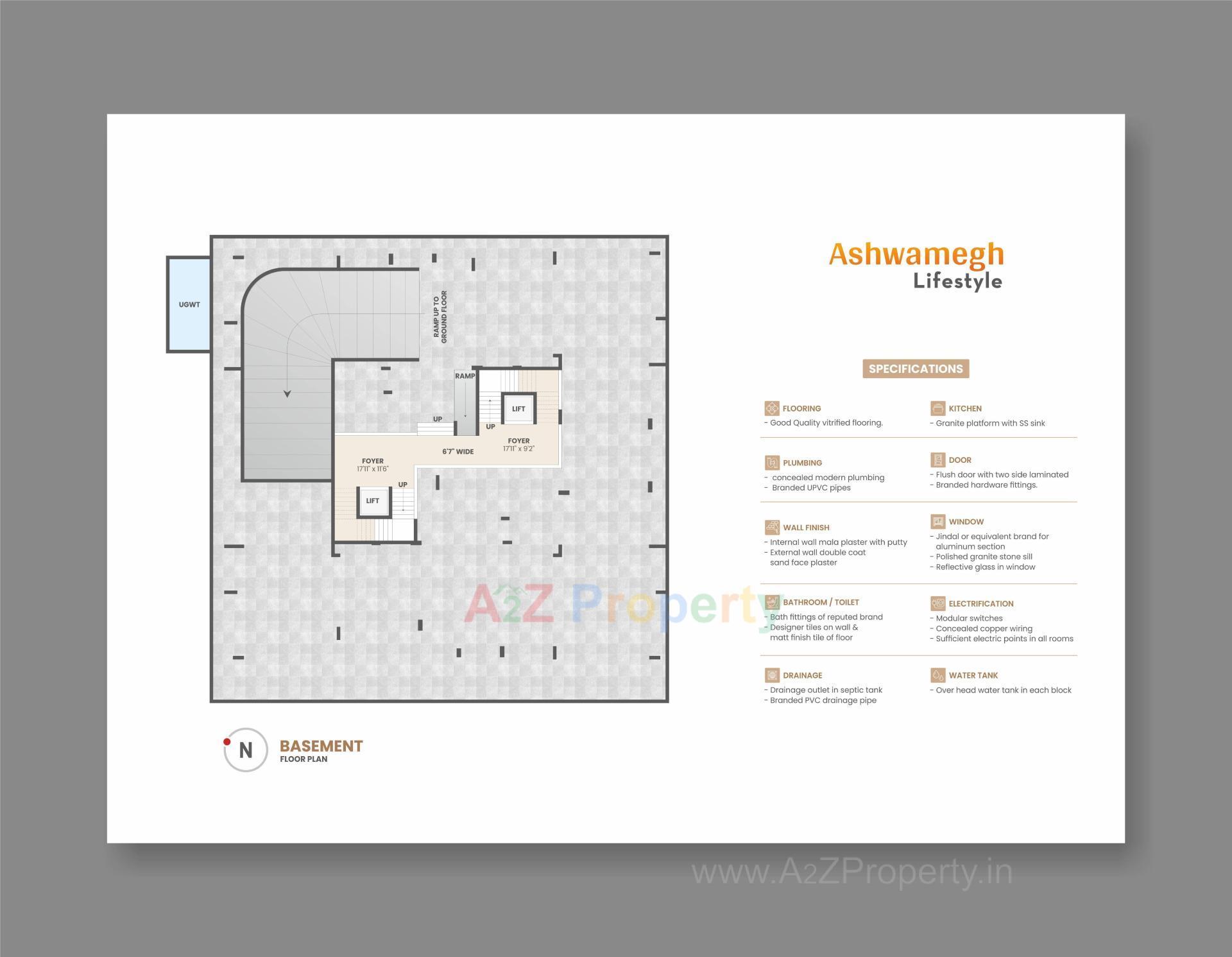 Layout of real estate project Ashwamegh Lifestyle located at Sargasan, Gandhinagar, Gujarat