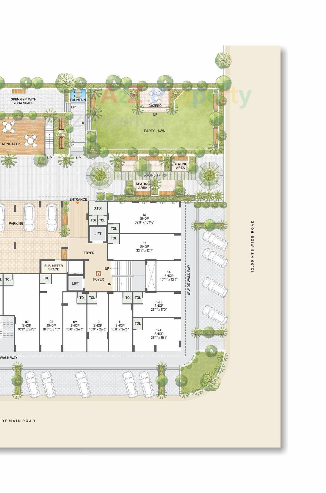 Layout of real estate project Ashwamegh Signature located at Tarapur, Gandhinagar, Gujarat