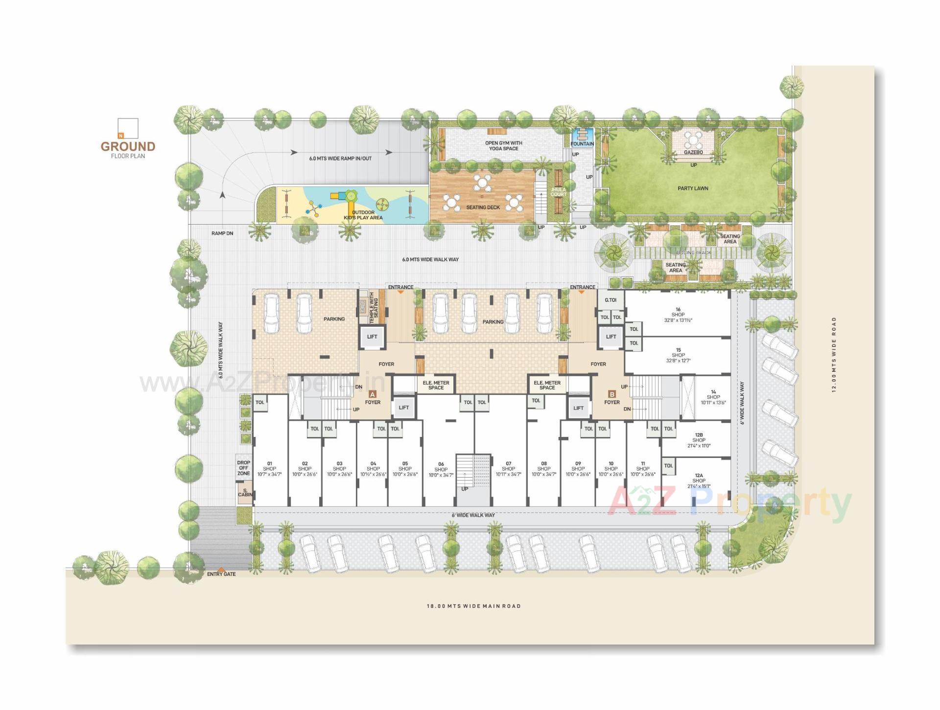 Layout of real estate project Ashwamegh Signature located at Tarapur, Gandhinagar, Gujarat