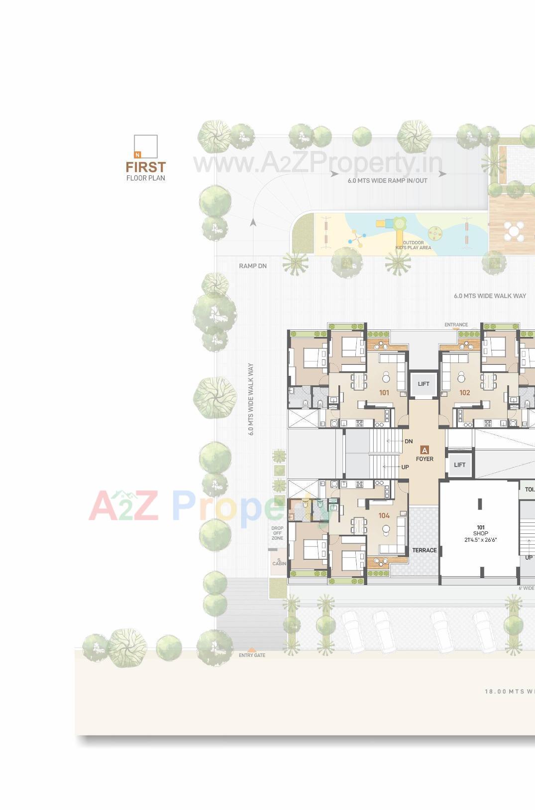 Layout of real estate project Ashwamegh Signature located at Tarapur, Gandhinagar, Gujarat