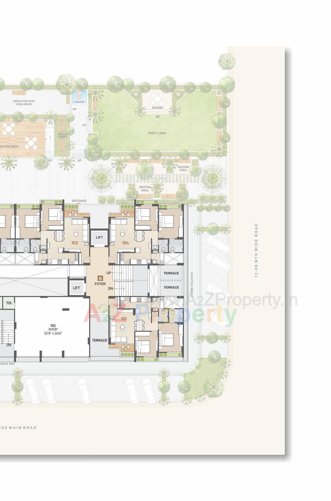 Layout of real estate project Ashwamegh Signature located at Tarapur, Gandhinagar, Gujarat