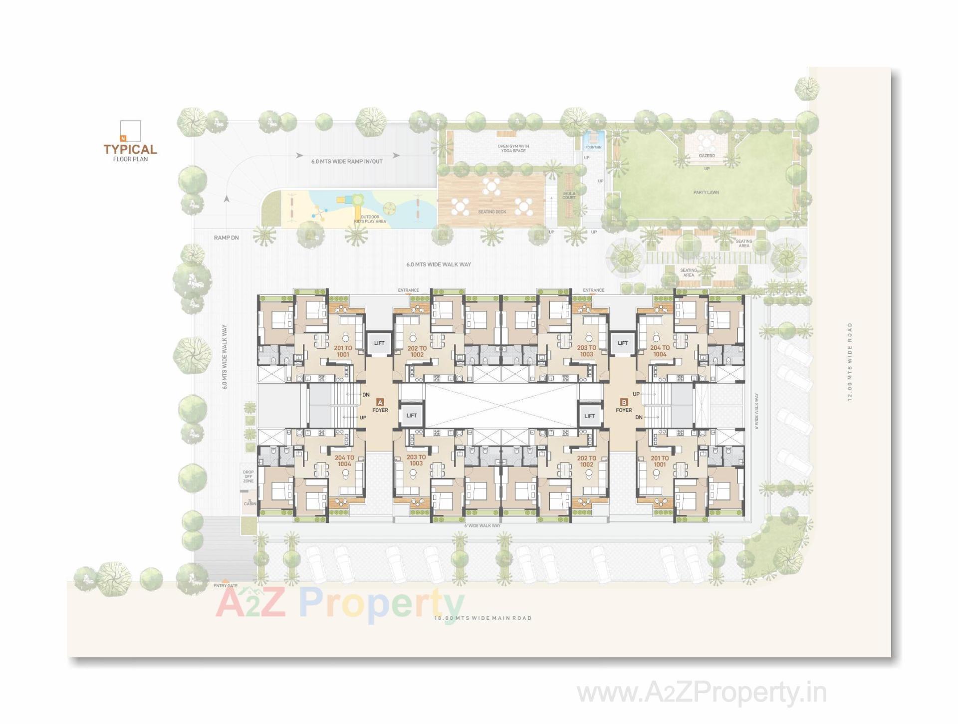 Layout of real estate project Ashwamegh Signature located at Tarapur, Gandhinagar, Gujarat