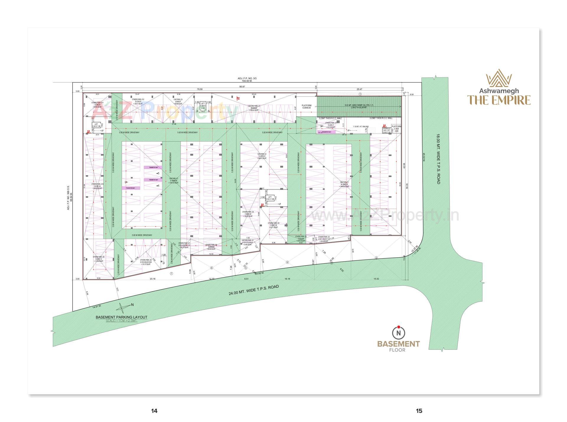 Layout of real estate project Ashwamegh The Empire located at Dahegam, Gandhinagar, Gujarat