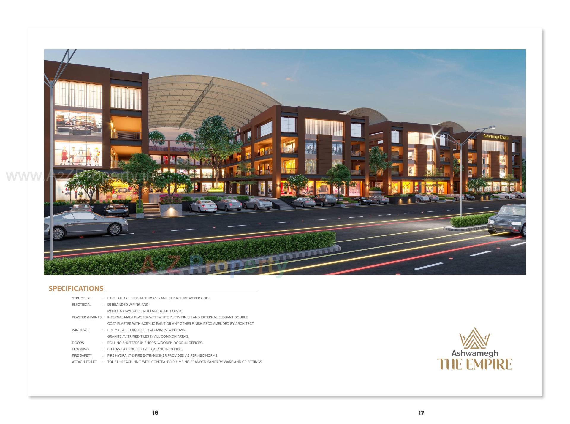 3D Elevation of real estate project Ashwamegh The Empire located at Dahegam, Gandhinagar, Gujarat