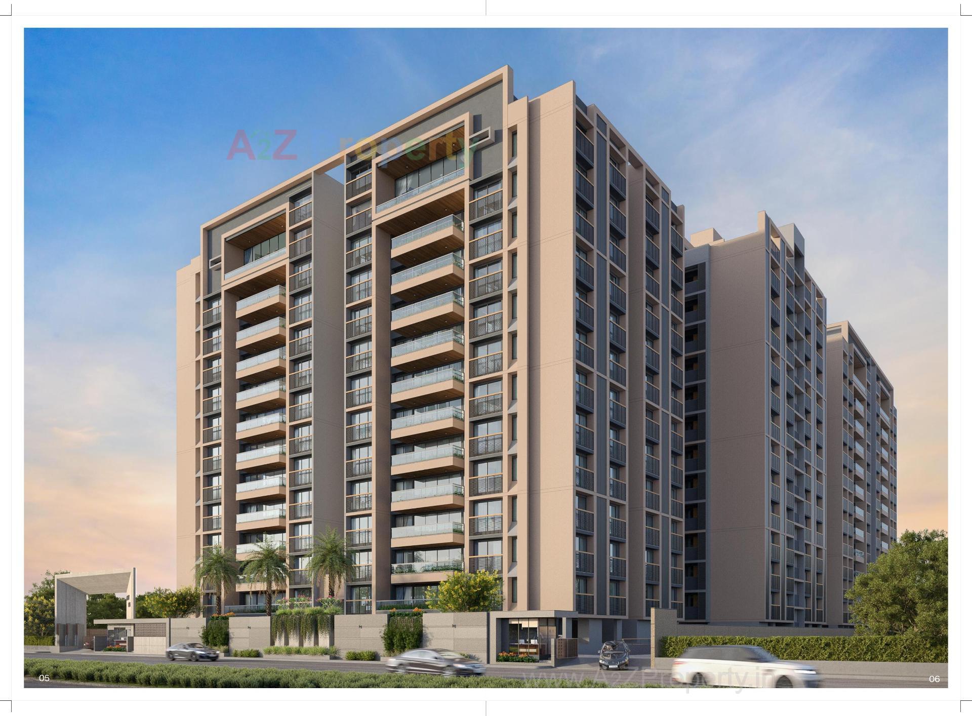 3D Elevation of real estate project Asteria located at Koba, Gandhinagar, Gujarat
