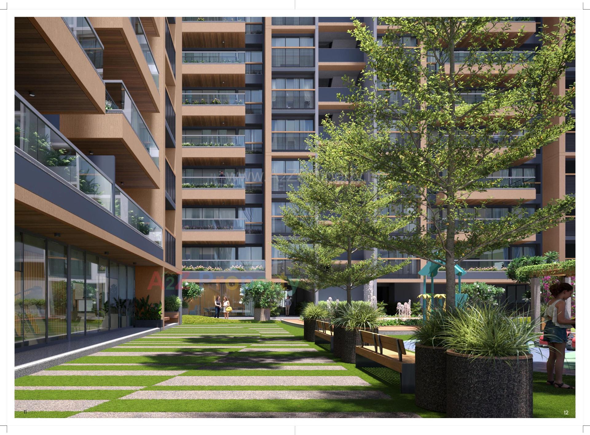 3D Elevation of real estate project Asteria located at Koba, Gandhinagar, Gujarat