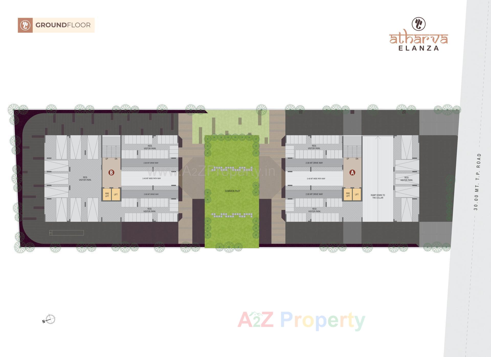 Layout of real estate project Atharva Elanza located at Koba, Gandhinagar, Gujarat