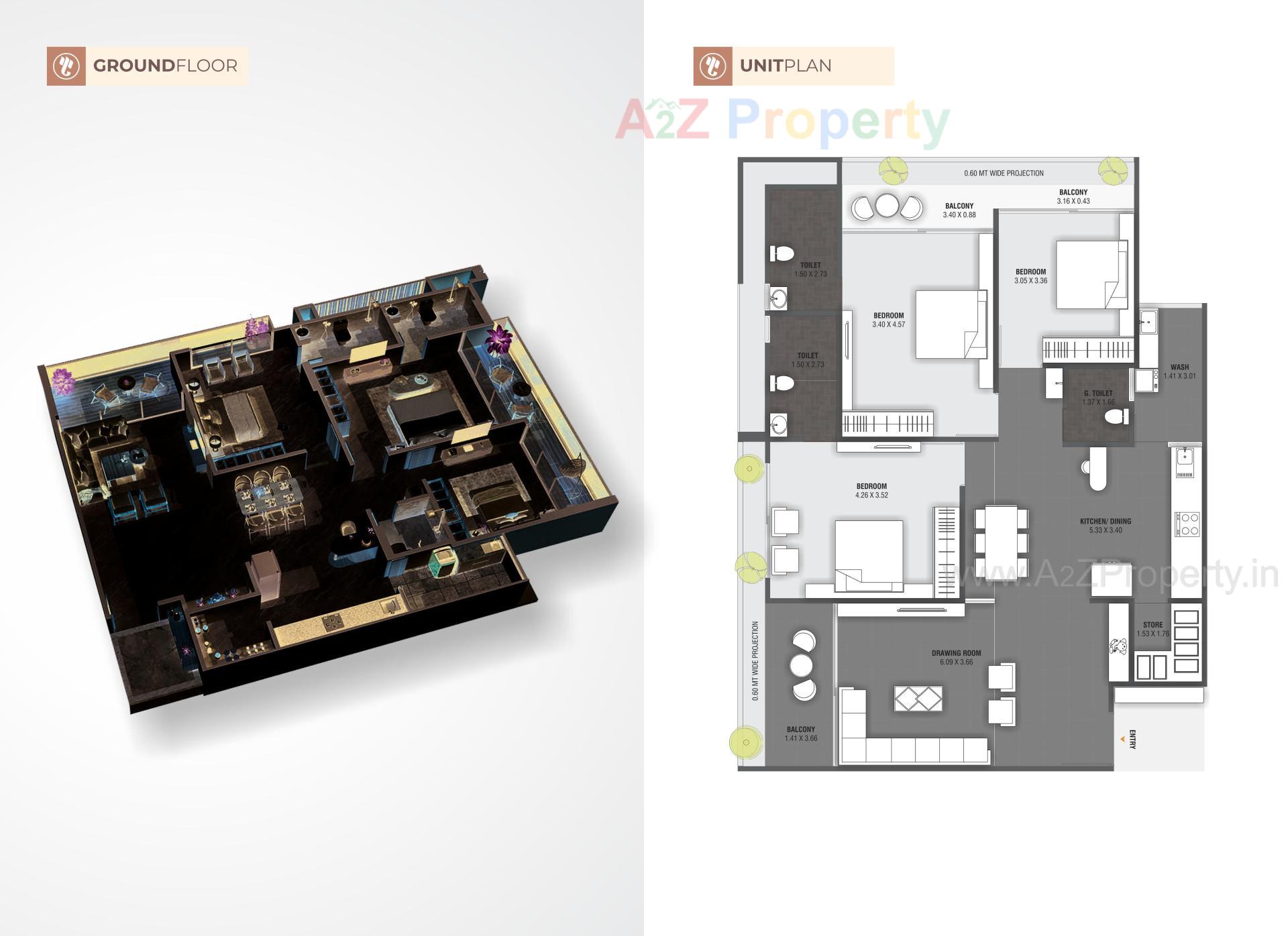 Layout of real estate project Atharva Elanza located at Koba, Gandhinagar, Gujarat