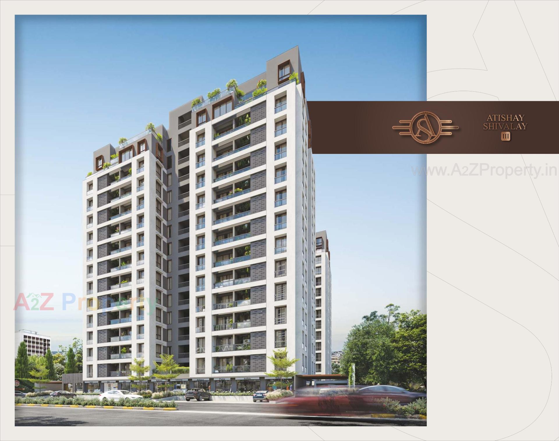 3D Elevation of real estate project Atishay Shivalay located at Sargasan, Gandhinagar, Gujarat