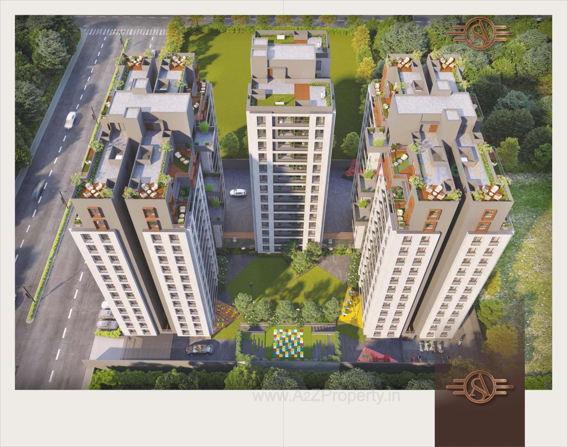 3D Elevation of real estate project Atishay Shivalay located at Sargasan, Gandhinagar, Gujarat