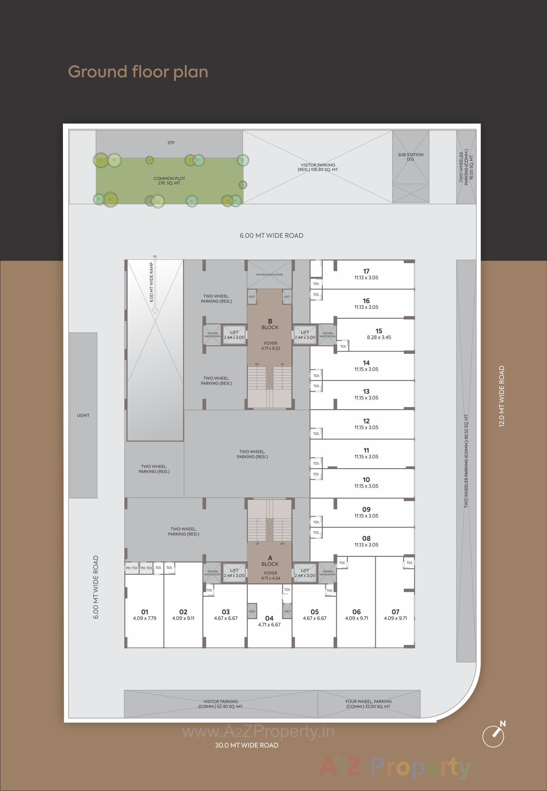 Layout of real estate project Atishay Sky located at Sargasan, Gandhinagar, Gujarat