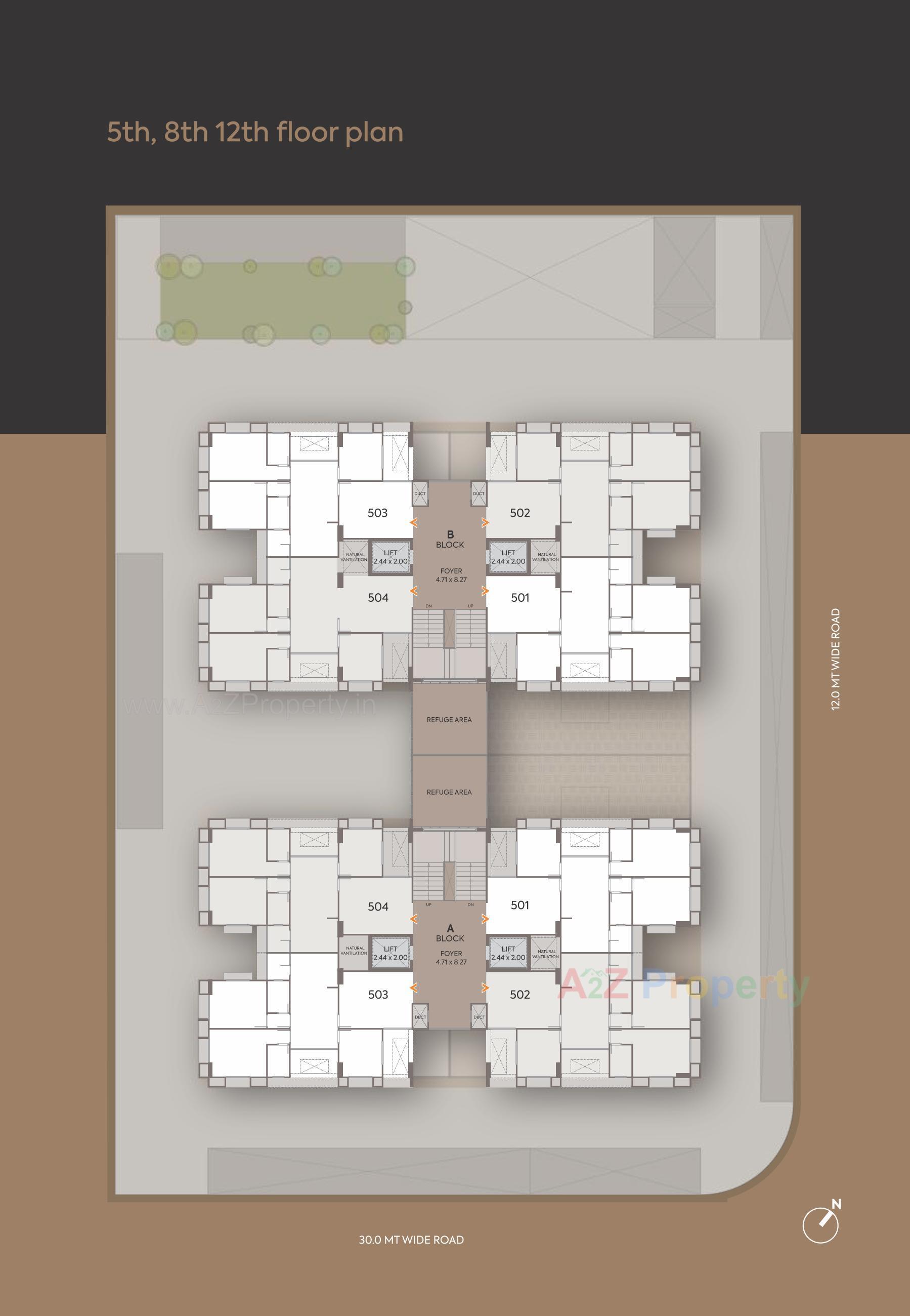 Layout of real estate project Atishay Sky located at Sargasan, Gandhinagar, Gujarat