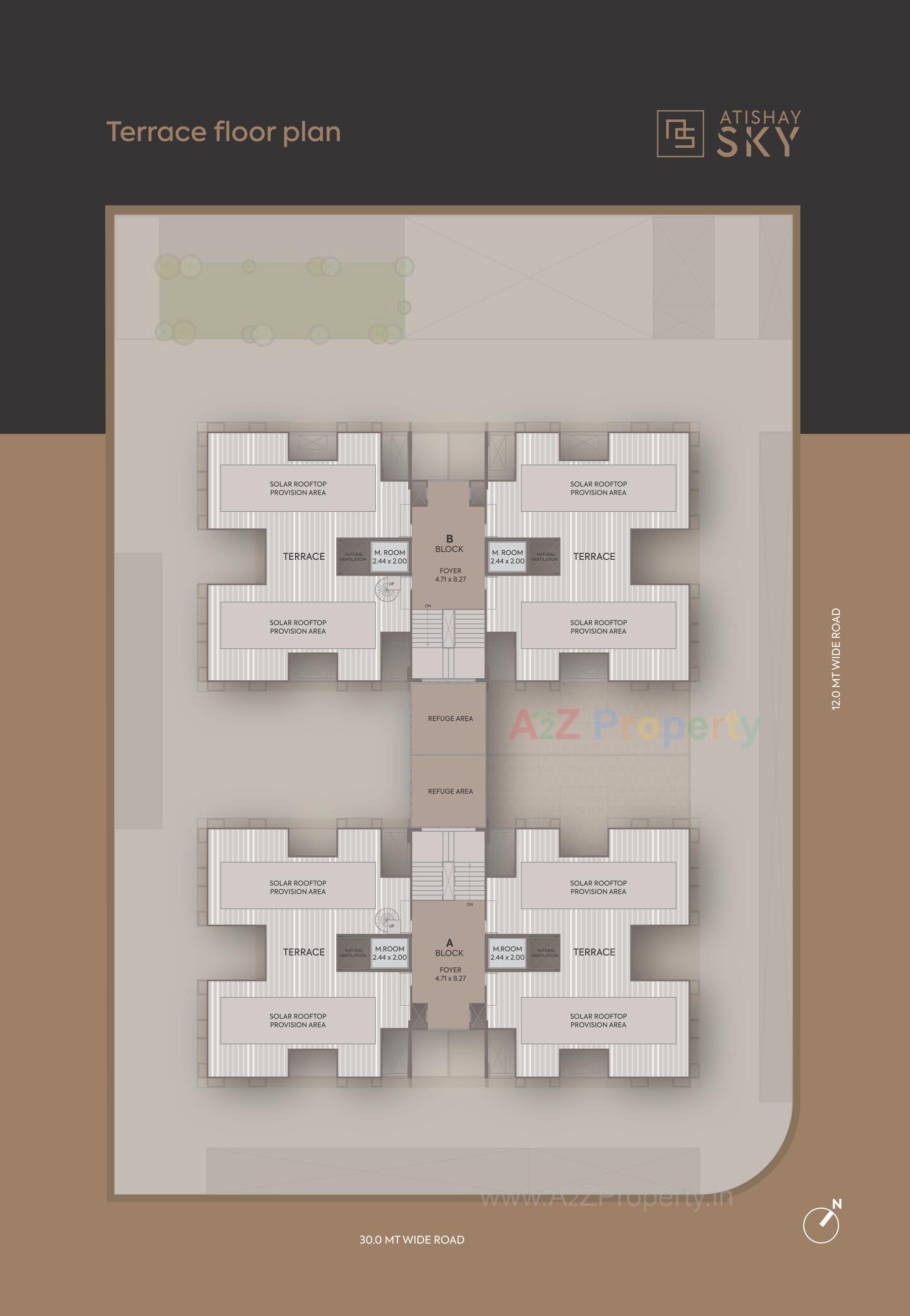 Layout of real estate project Atishay Sky located at Sargasan, Gandhinagar, Gujarat