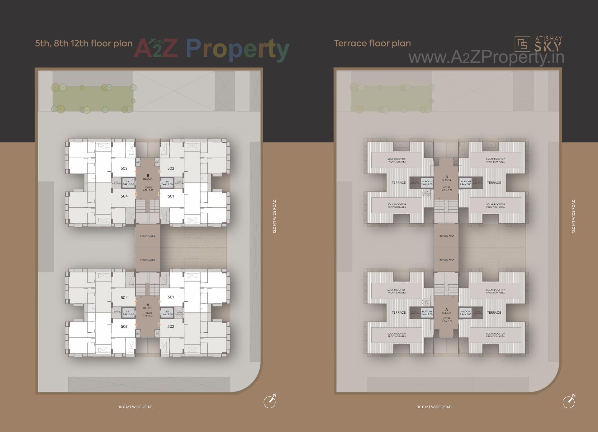 Layout of real estate project Atishay Sky located at Sargasan, Gandhinagar, Gujarat