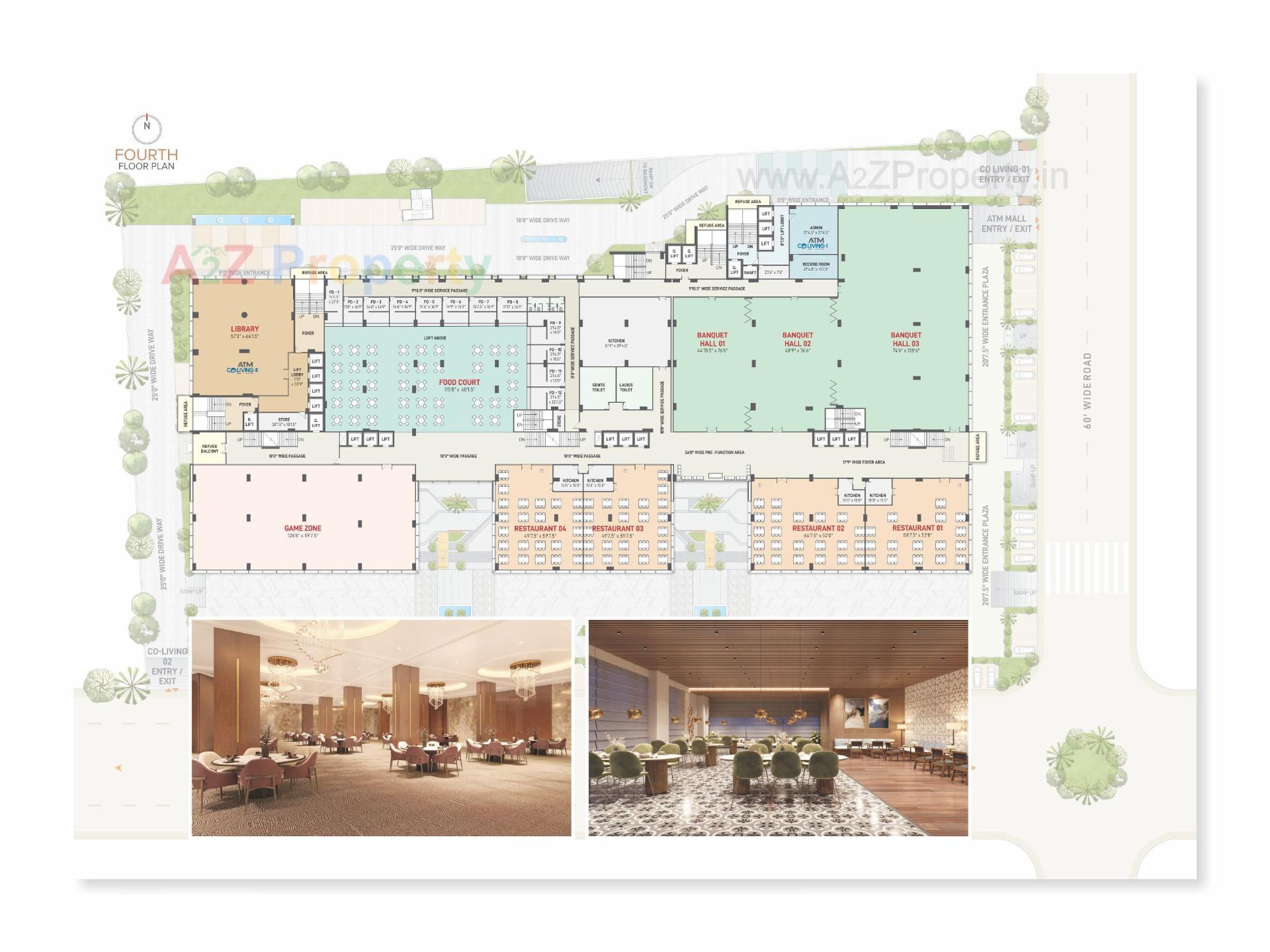 Layout of real estate project Atm Mall / Atm Coliving   (service Apartment) located at Zundal, Gandhinagar, Gujarat