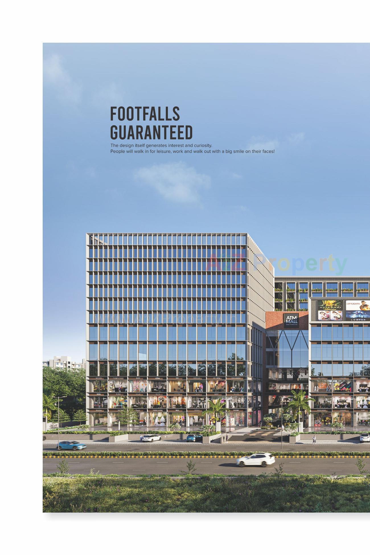 3D Elevation of real estate project Atm Mall / Atm Coliving   (service Apartment) located at Zundal, Gandhinagar, Gujarat