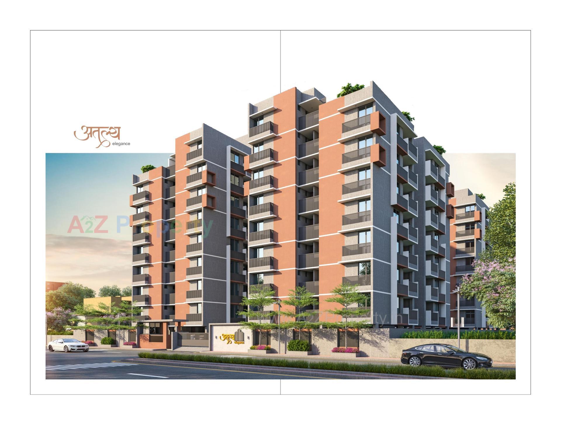 3D Elevation of real estate project Atulya Elegance located at Vavol, Gandhinagar, Gujarat