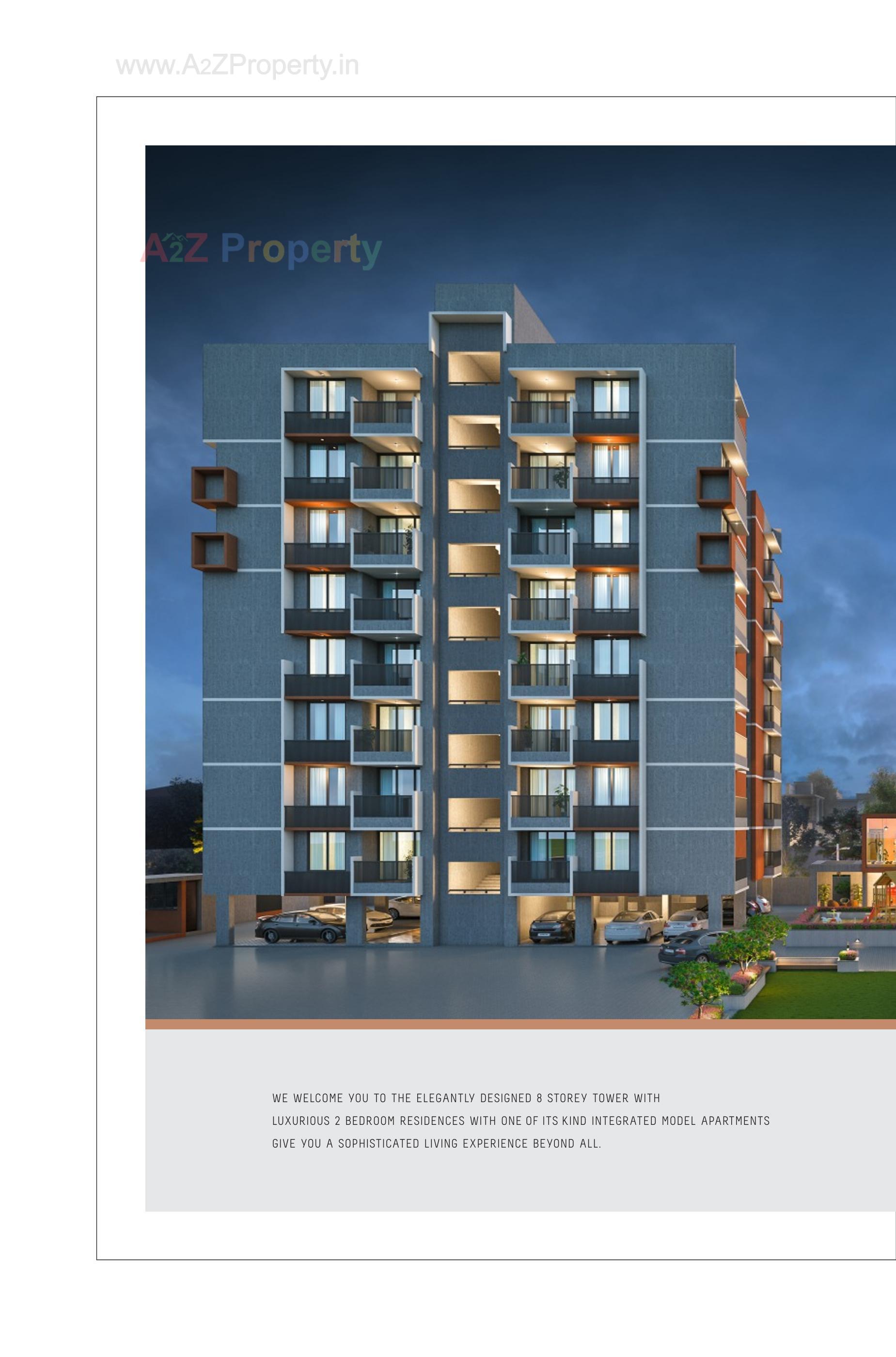 3D Elevation of real estate project Atulya Elegance located at Vavol, Gandhinagar, Gujarat