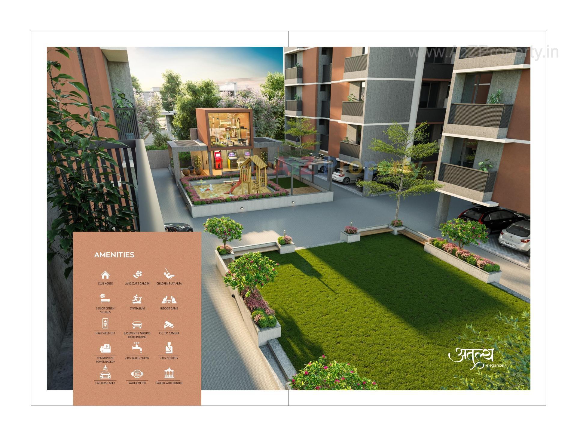 3D Elevation of real estate project Atulya Elegance located at Vavol, Gandhinagar, Gujarat