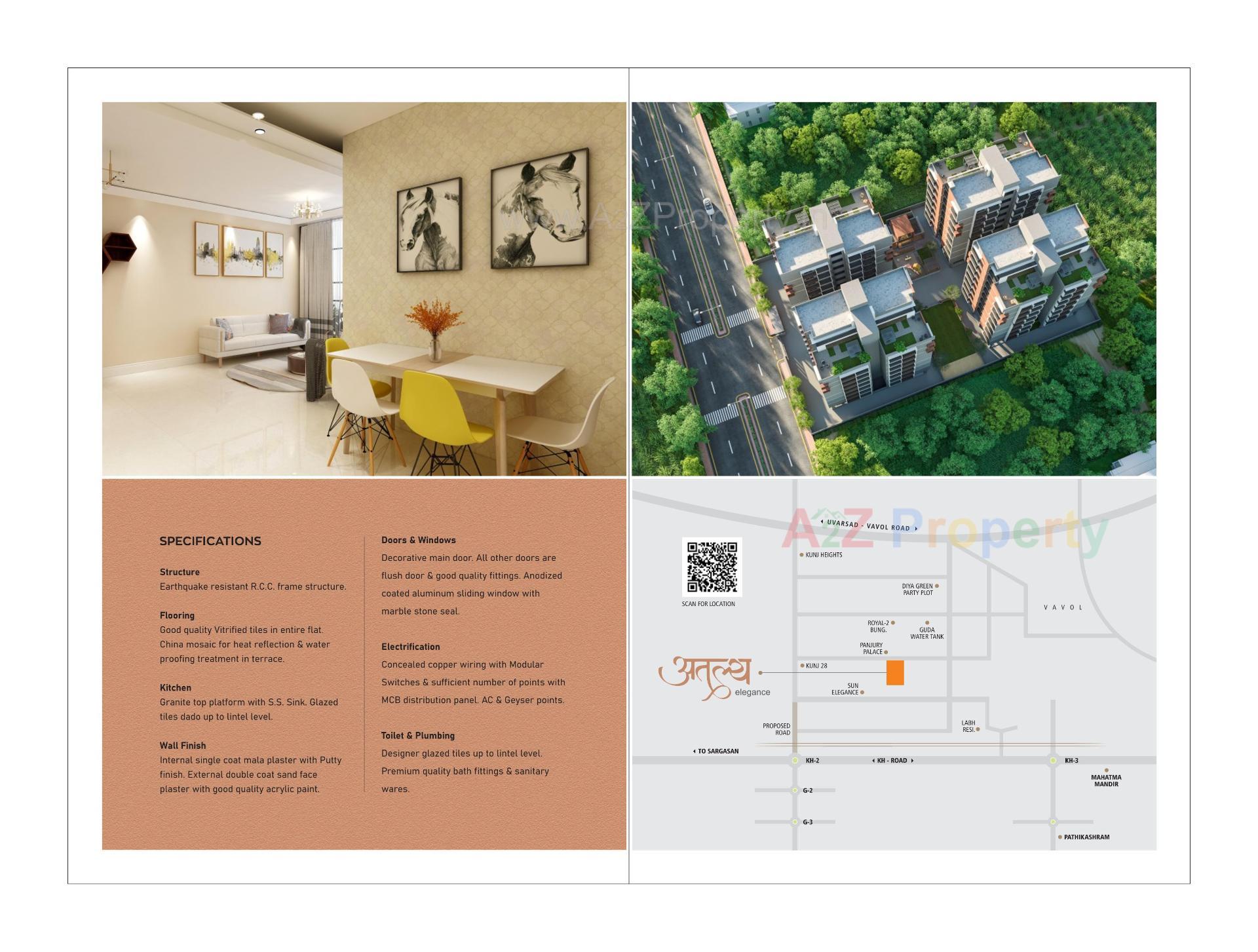  of real estate project Atulya Elegance located at Vavol, Gandhinagar, Gujarat