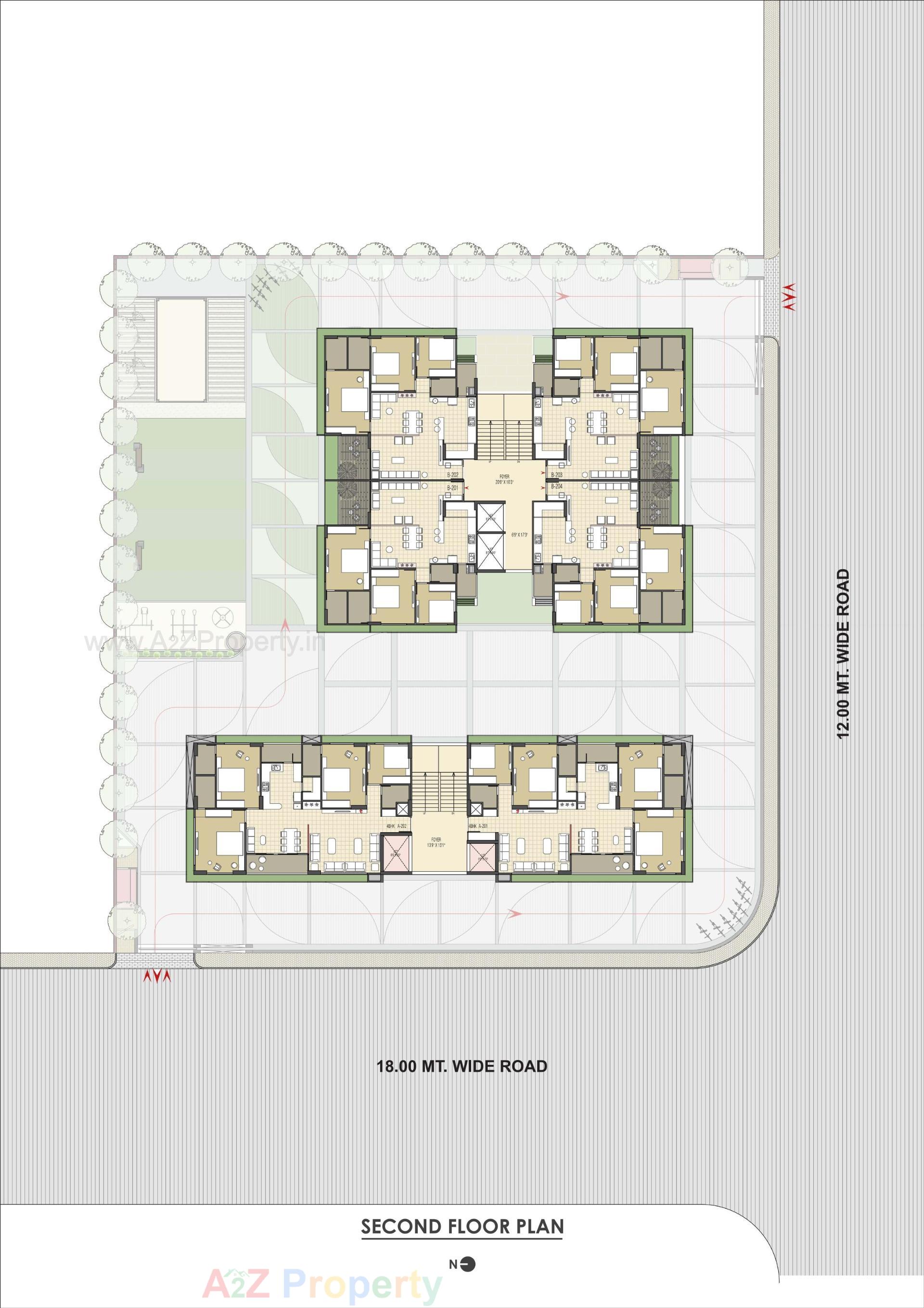 Layout of real estate project Atulyam located at Kudasan, Gandhinagar, Gujarat