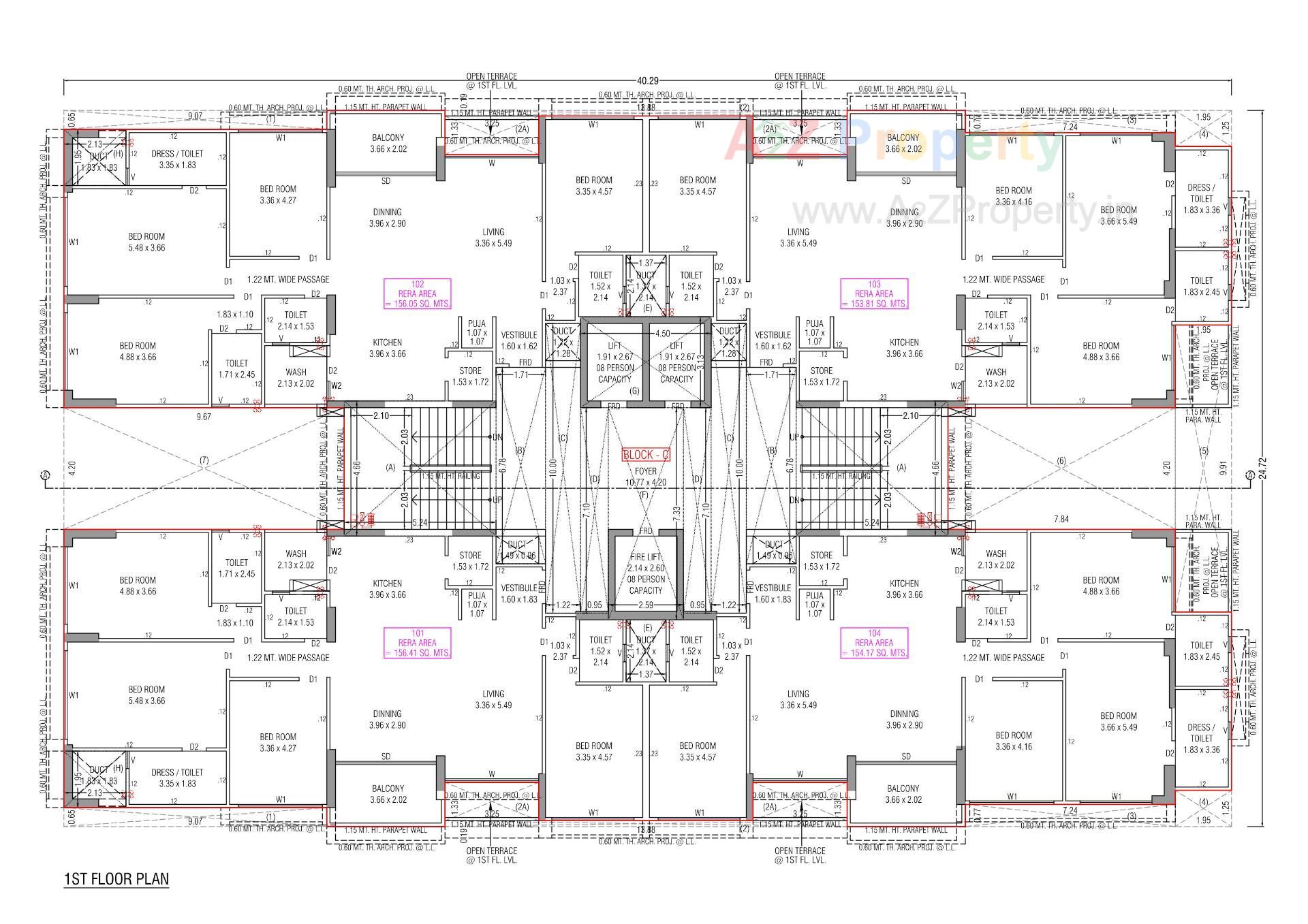 Layout of real estate project Aurelia located at Koba, Gandhinagar, Gujarat