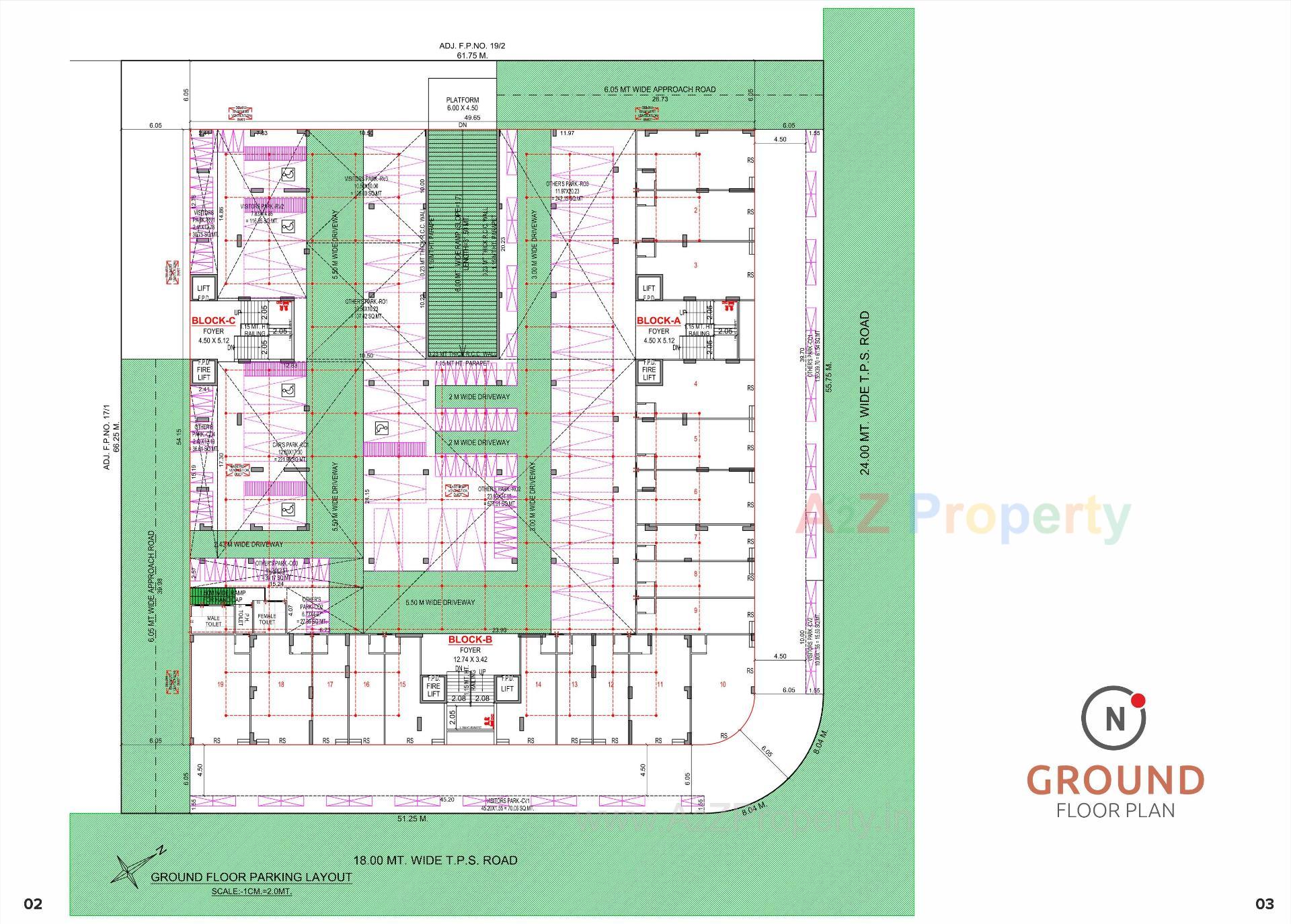 Layout of real estate project Aurika One located at Khoraj, Gandhinagar, Gujarat