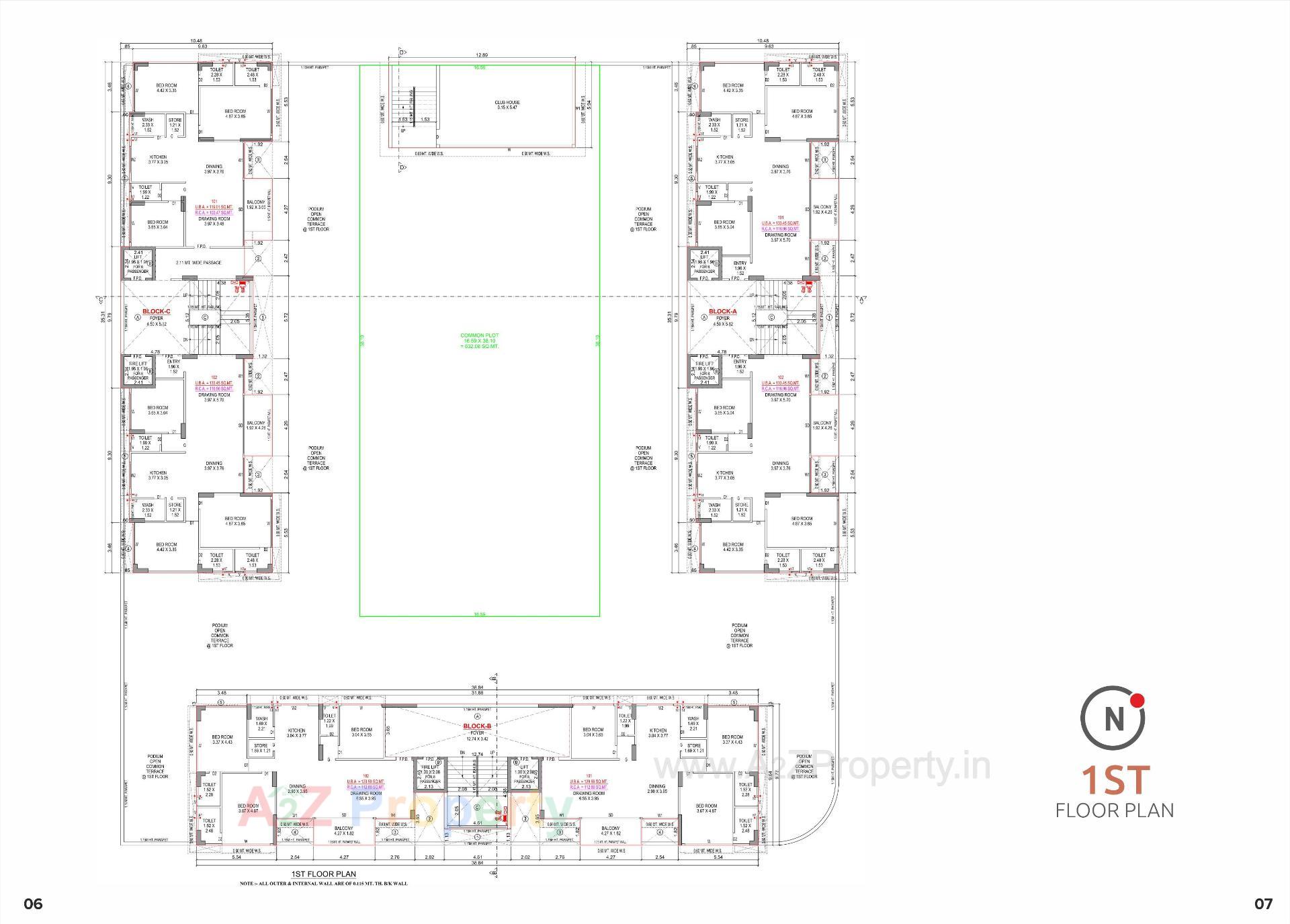 Layout of real estate project Aurika One located at Khoraj, Gandhinagar, Gujarat