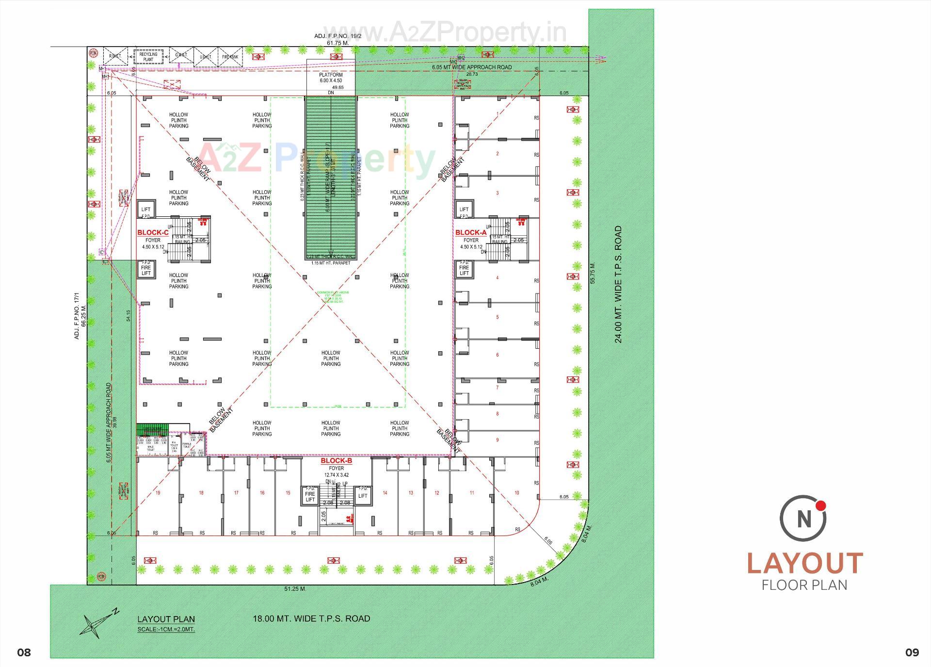 Layout of real estate project Aurika One located at Khoraj, Gandhinagar, Gujarat