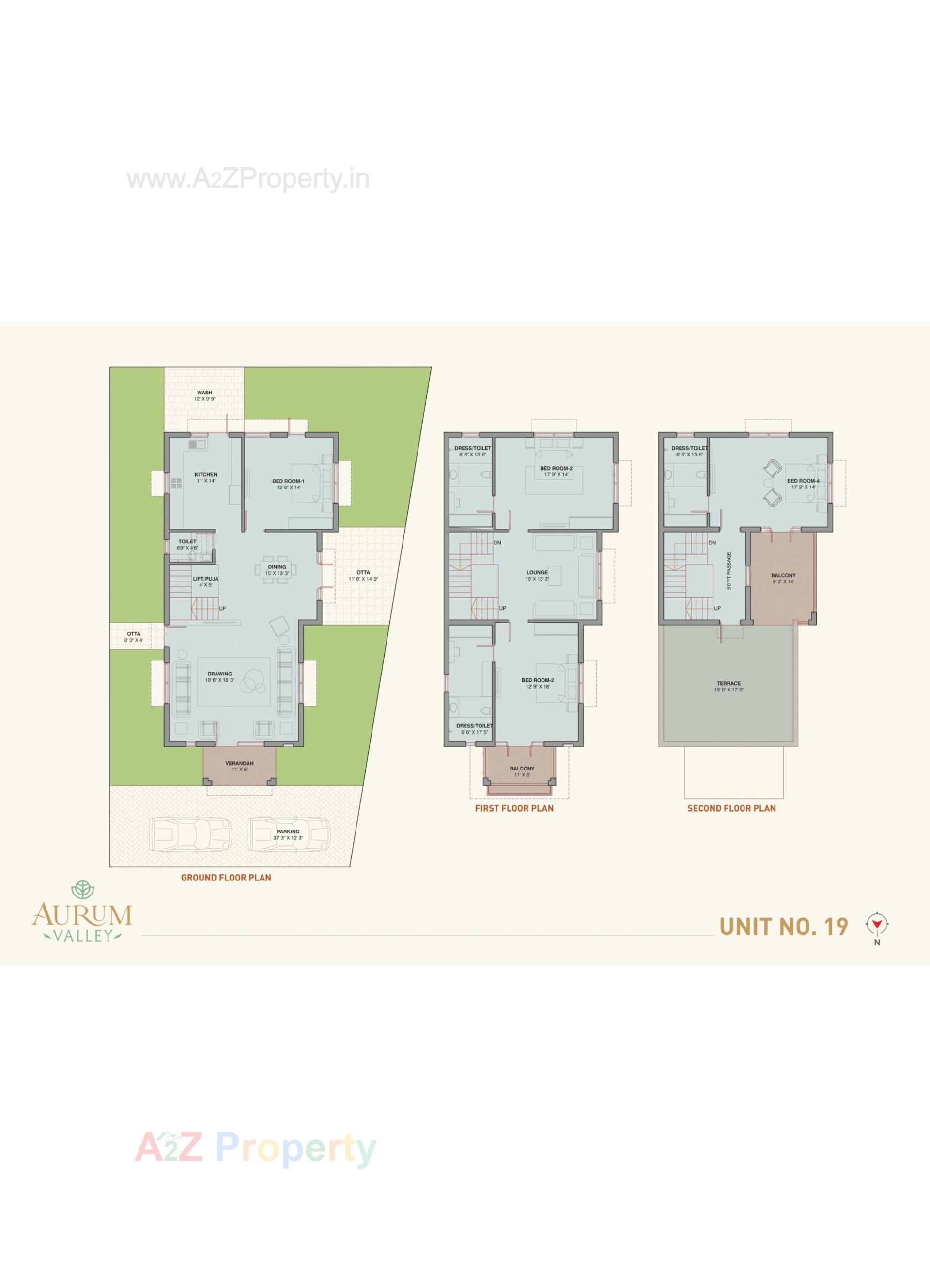 Layout of real estate project Aurum Valley located at Adalaj, Gandhinagar, Gujarat