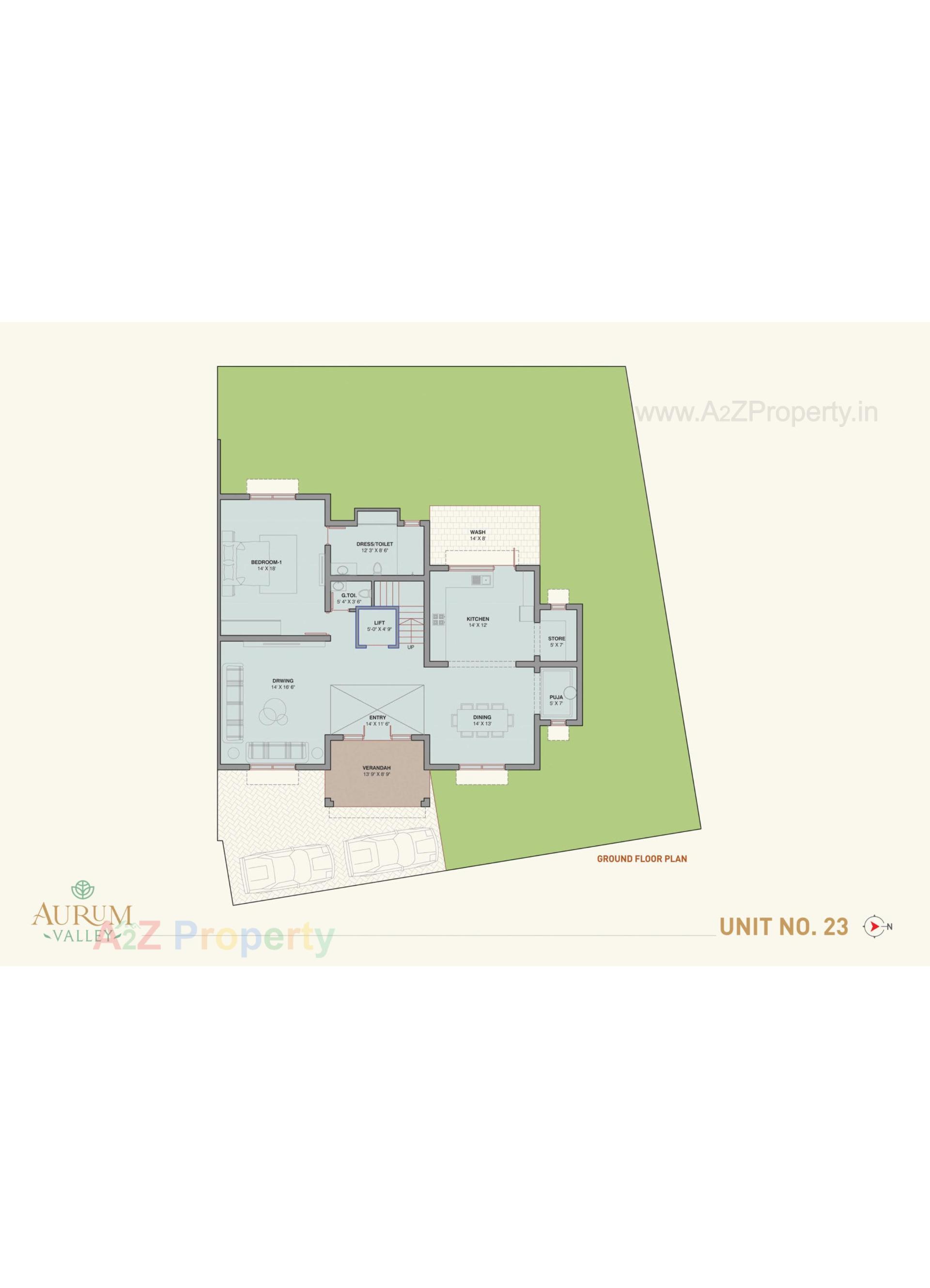 Layout of real estate project Aurum Valley located at Adalaj, Gandhinagar, Gujarat
