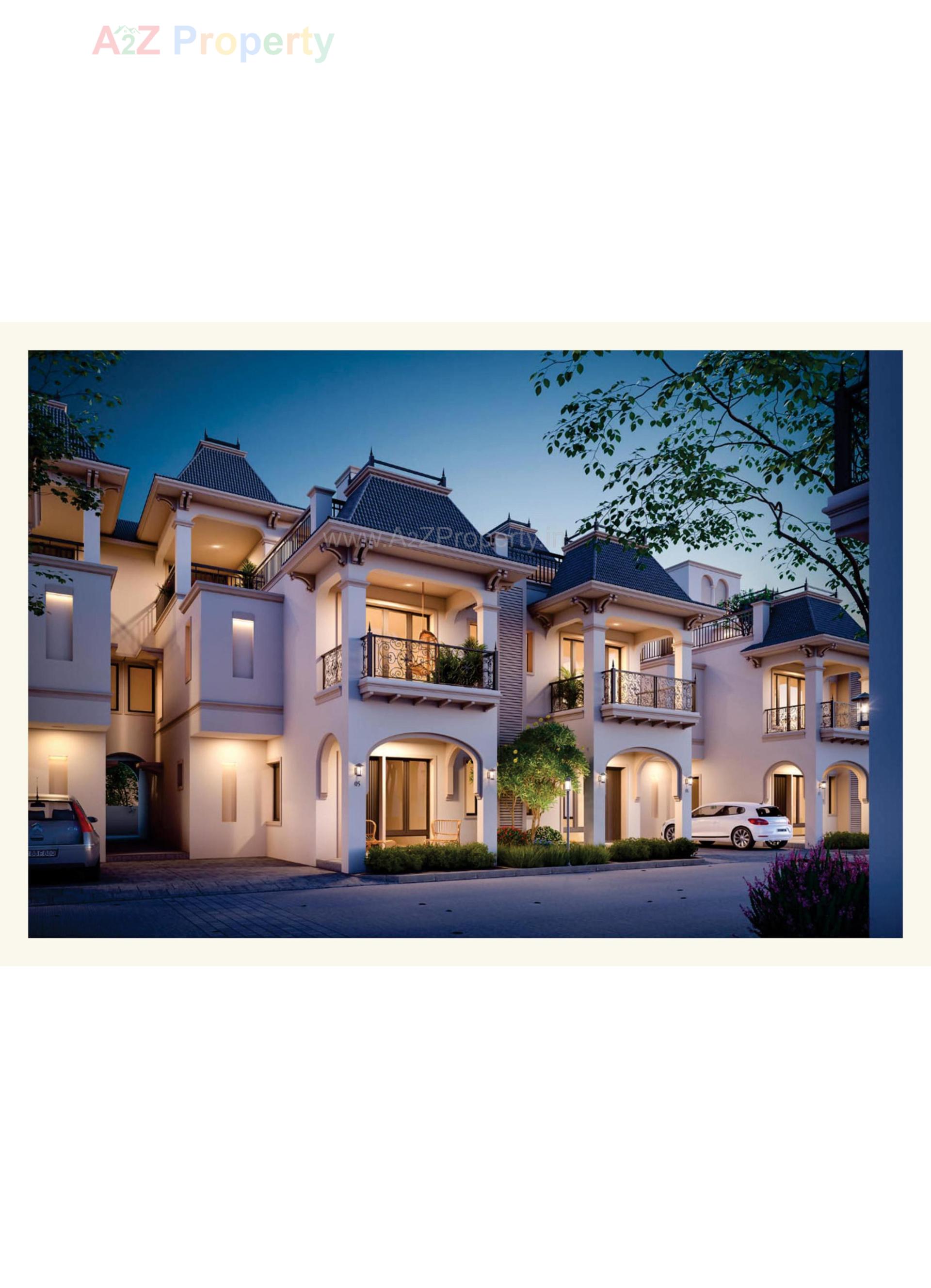 3D Elevation of real estate project Aurum Valley located at Adalaj, Gandhinagar, Gujarat