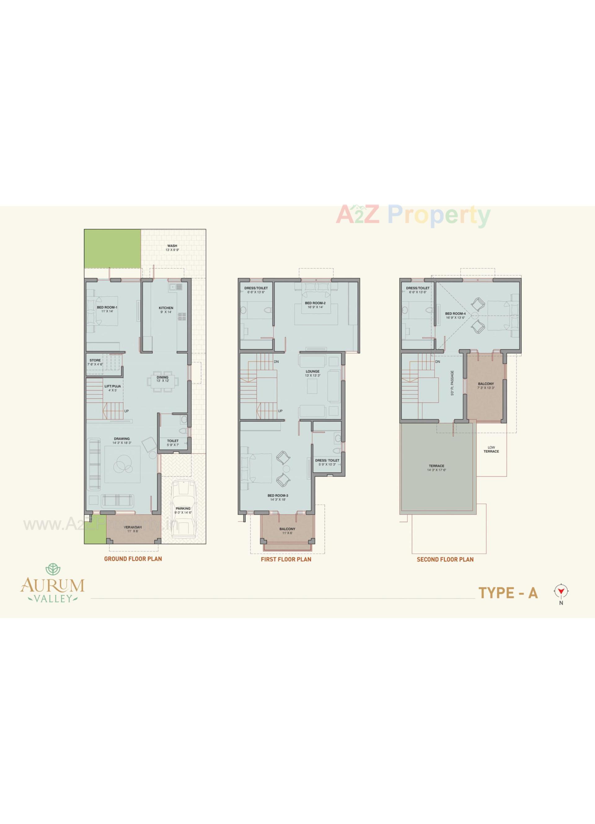 Layout of real estate project Aurum Valley located at Adalaj, Gandhinagar, Gujarat