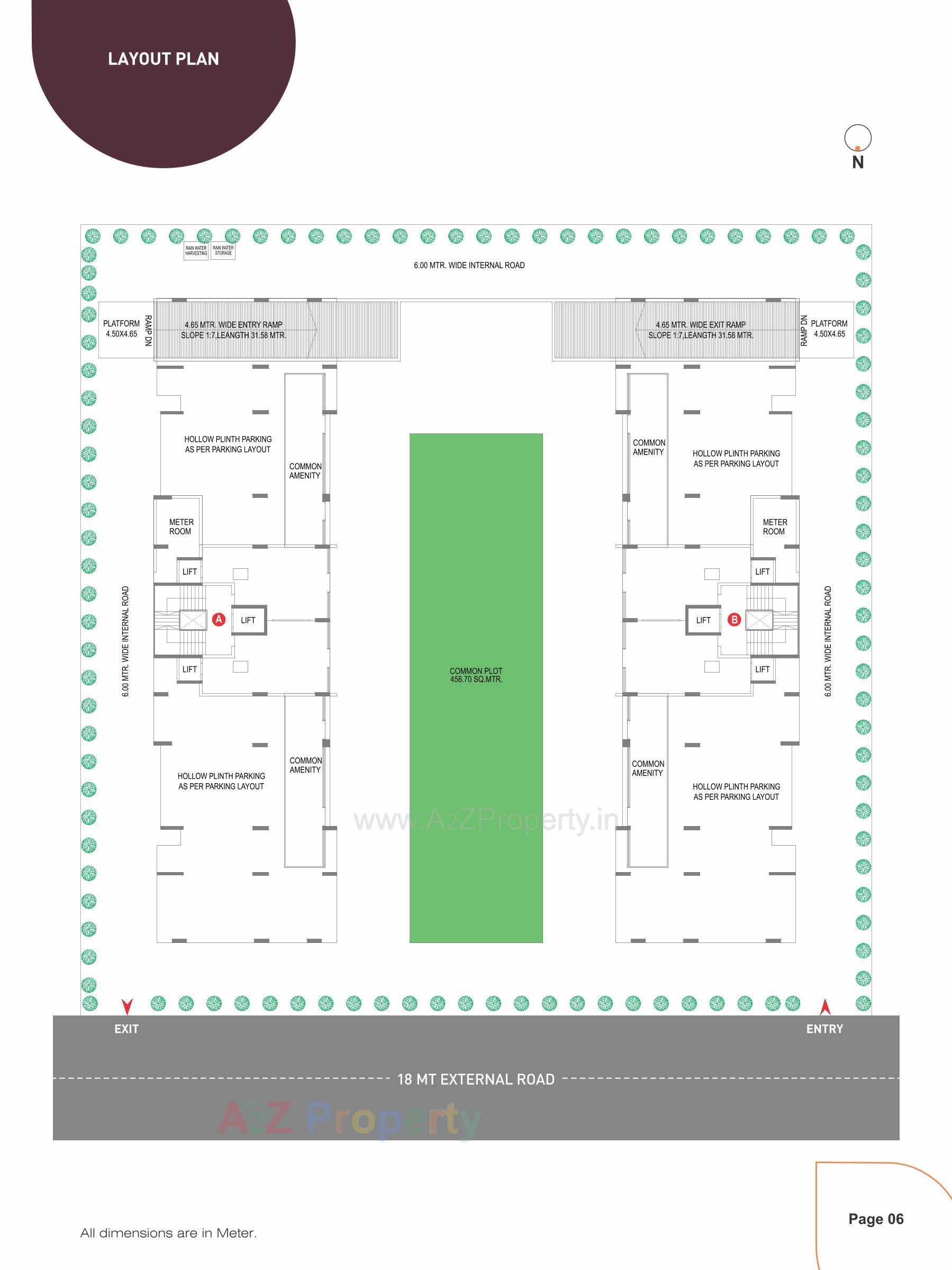 Layout of real estate project Avani Aayam located at Raysan, Gandhinagar, Gujarat