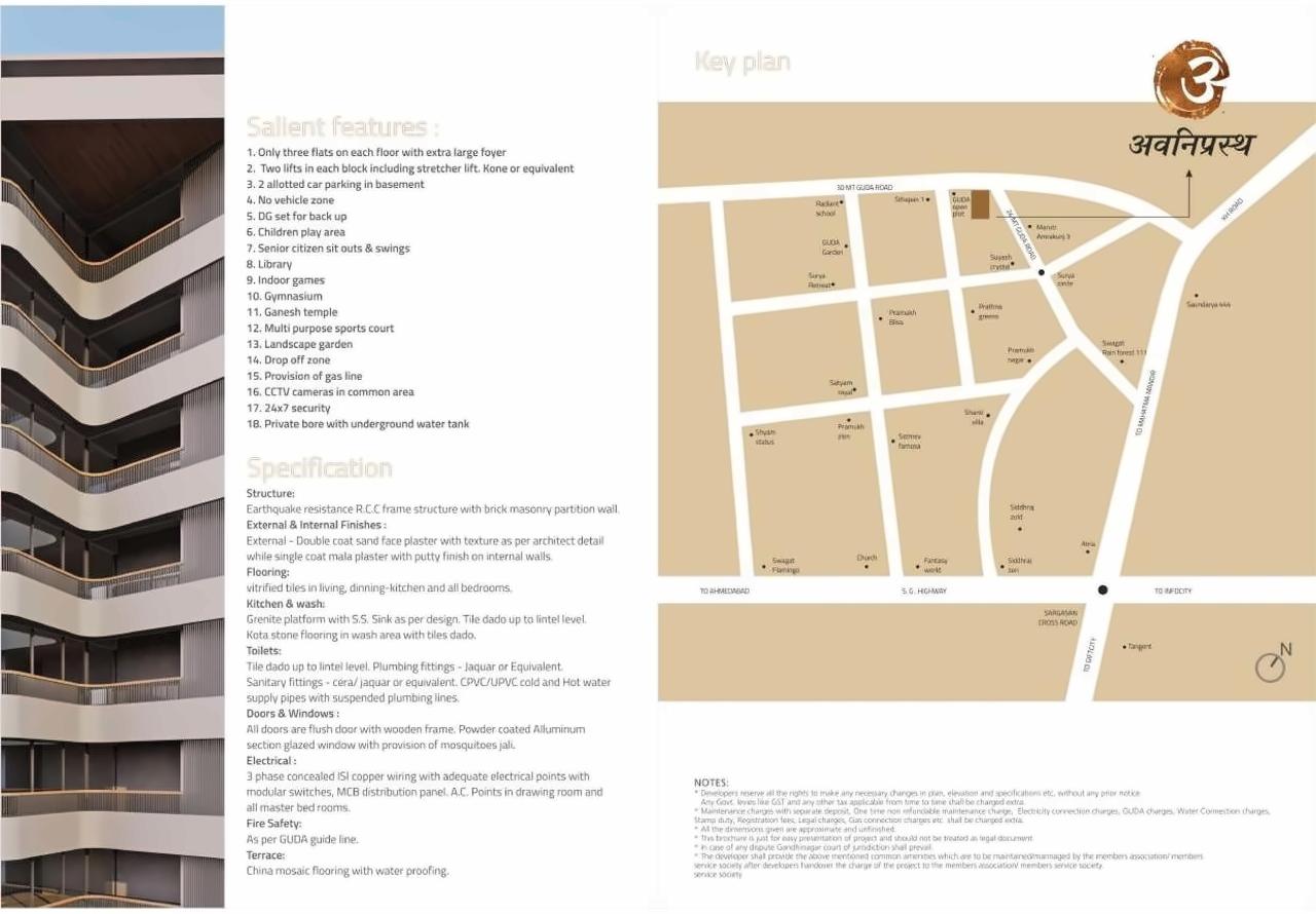  of real estate project Avaniprasth located at Uvarsad, Gandhinagar, Gujarat