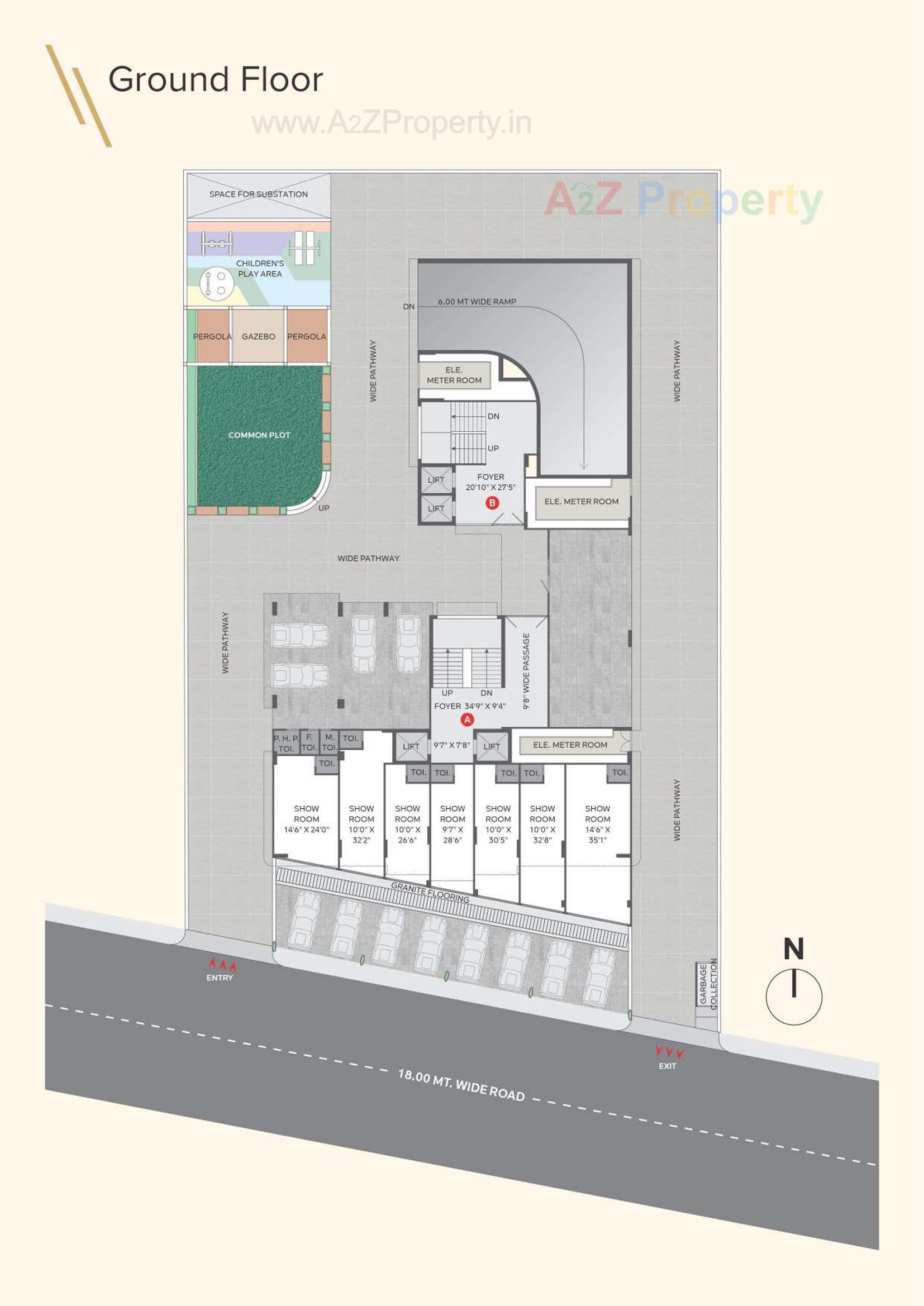 Layout of real estate project Avikam Giriraj located at Zundal, Gandhinagar, Gujarat