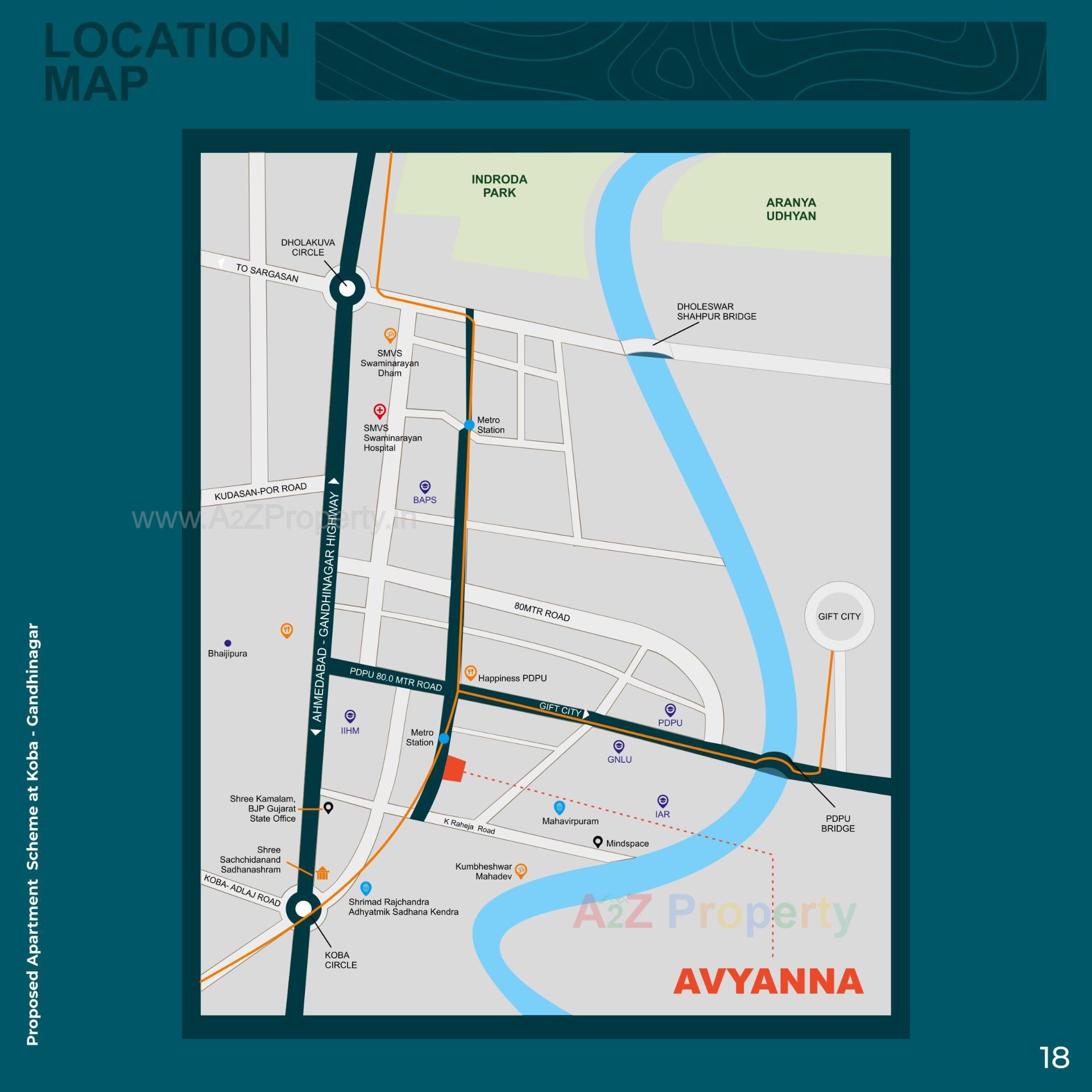  of real estate project Avyanna located at Koba, Gandhinagar, Gujarat