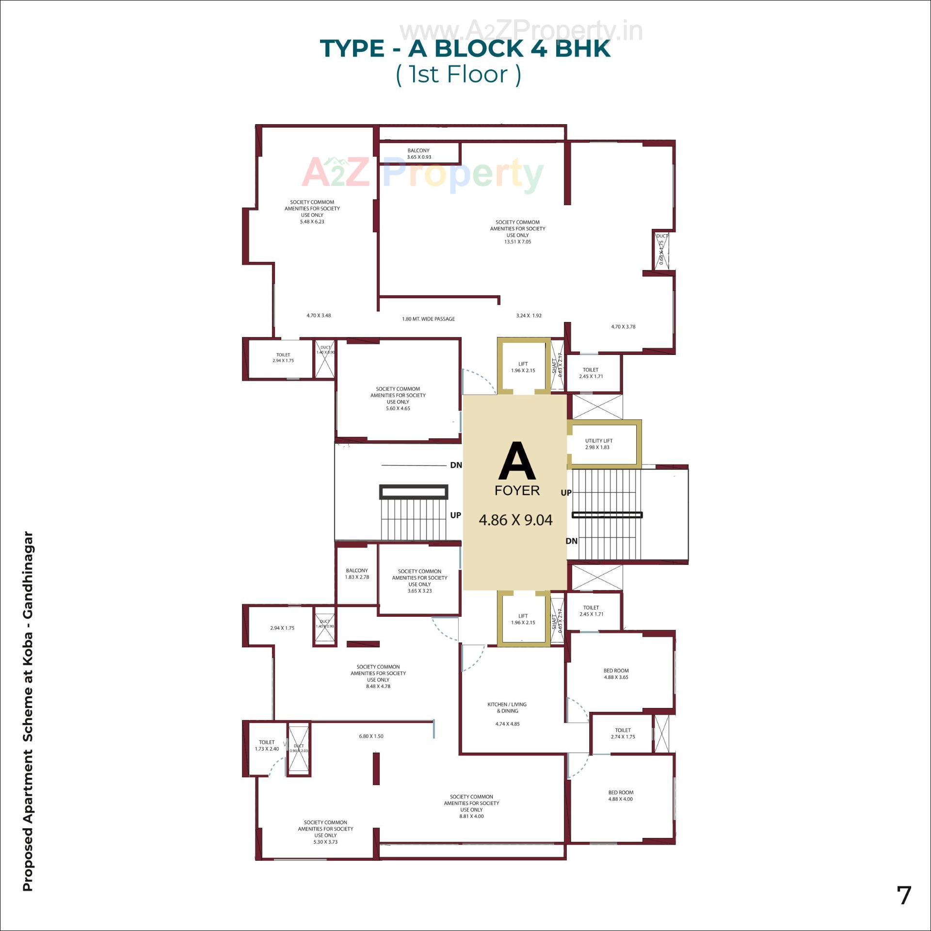 Layout of real estate project Avyanna located at Koba, Gandhinagar, Gujarat